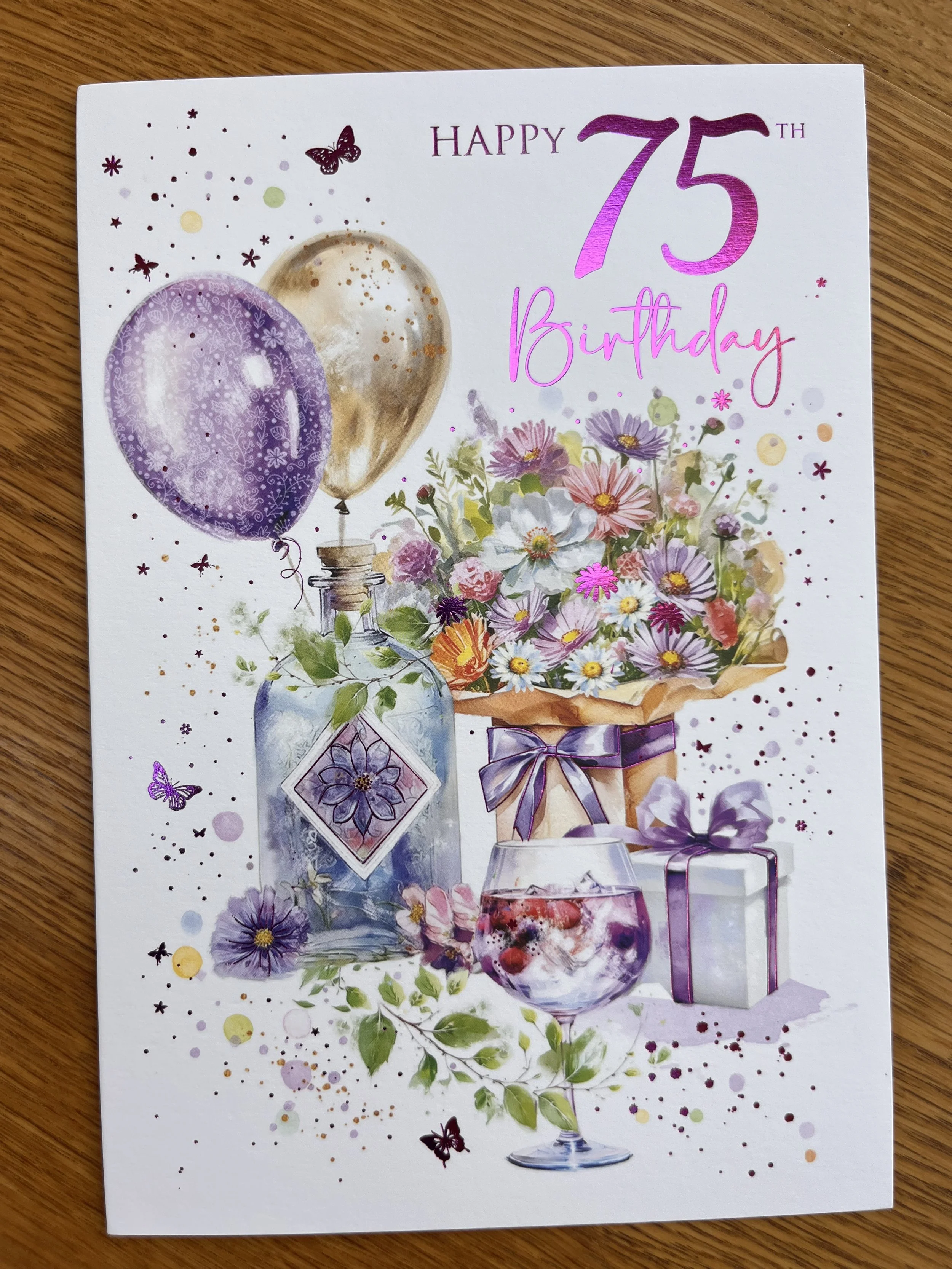 75th Birthday card