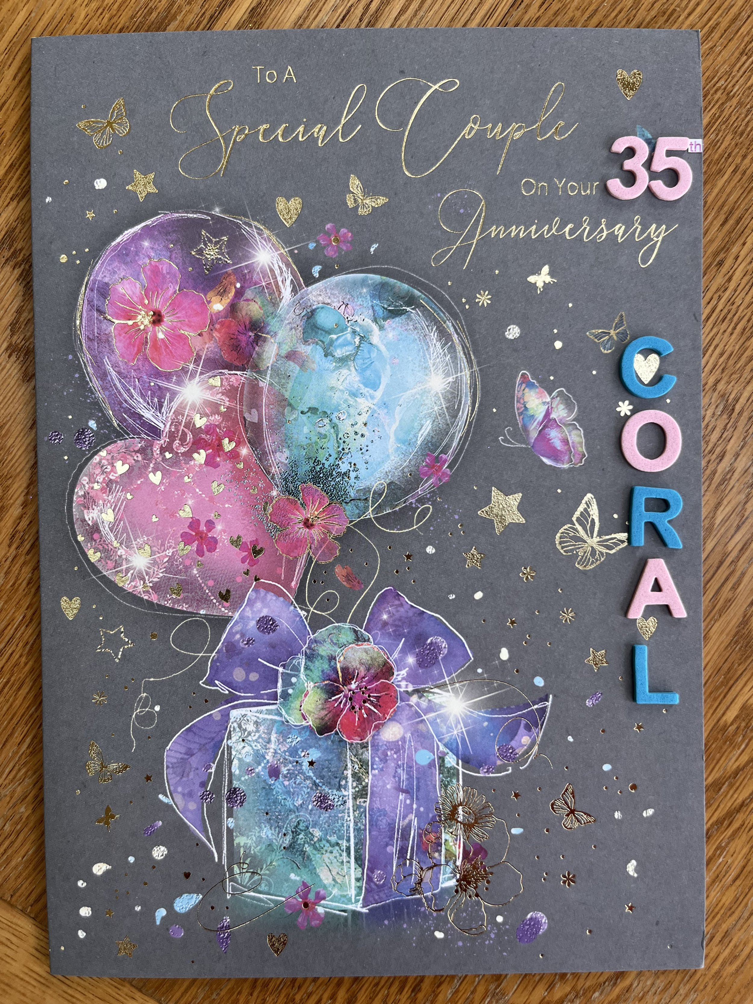 Special Couples 35th anniversary card