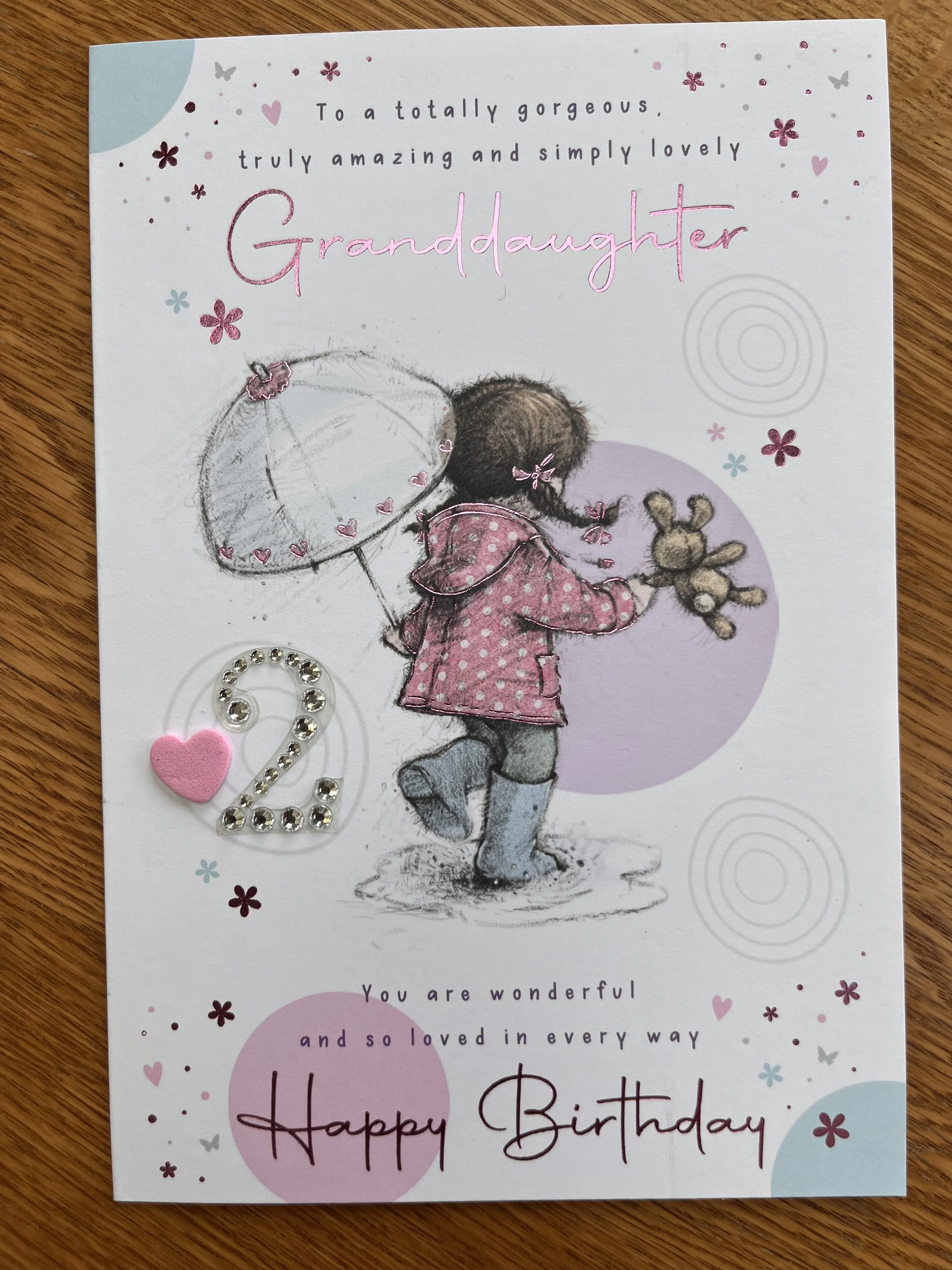 Granddaughter 2nd Birthday card