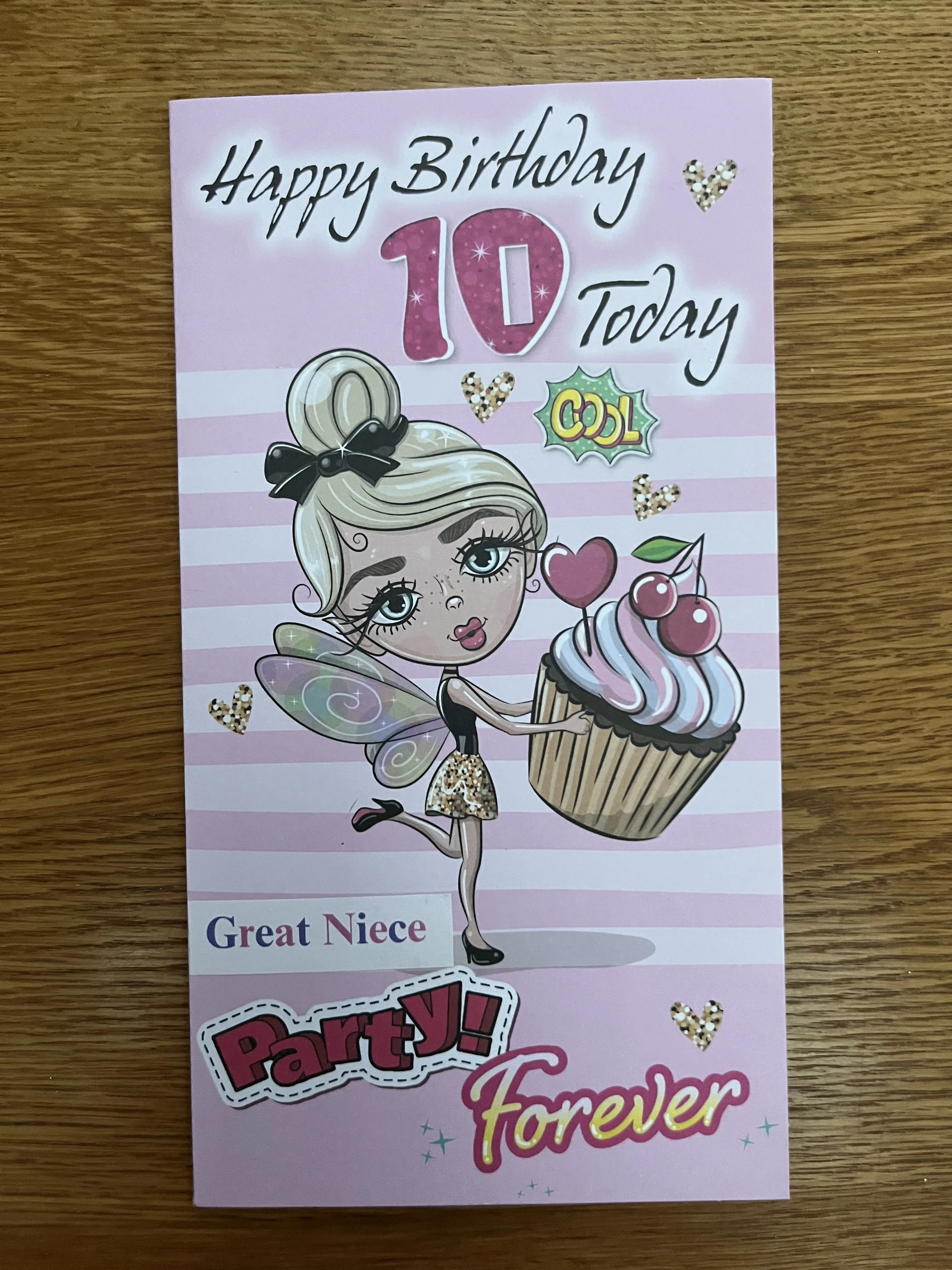 Great Niece 10th birthday card