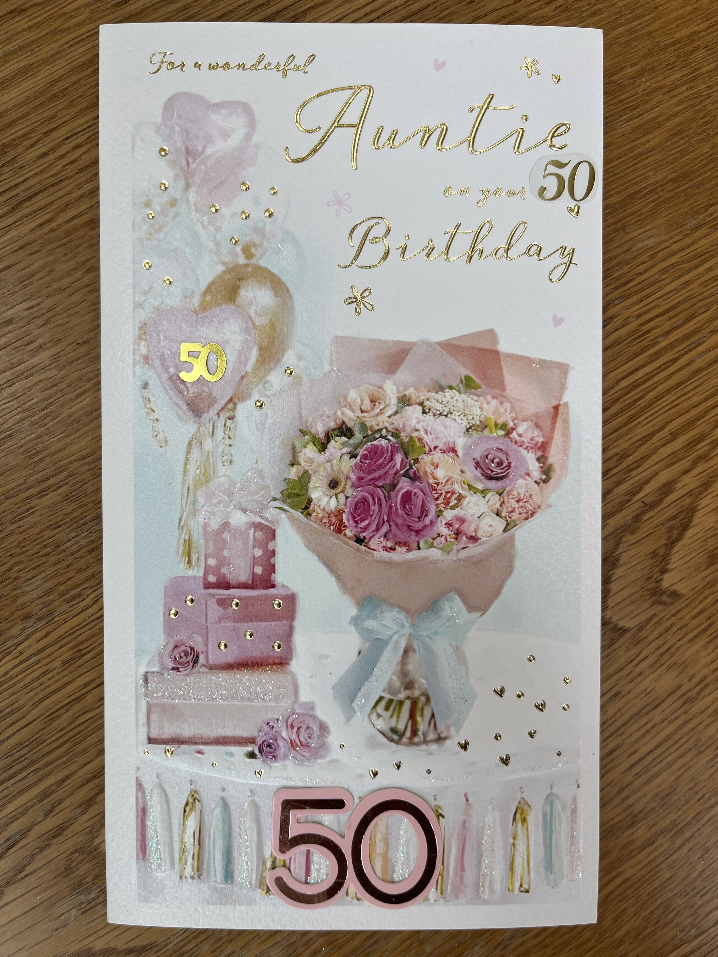 Auntie 50th Birthday Card
