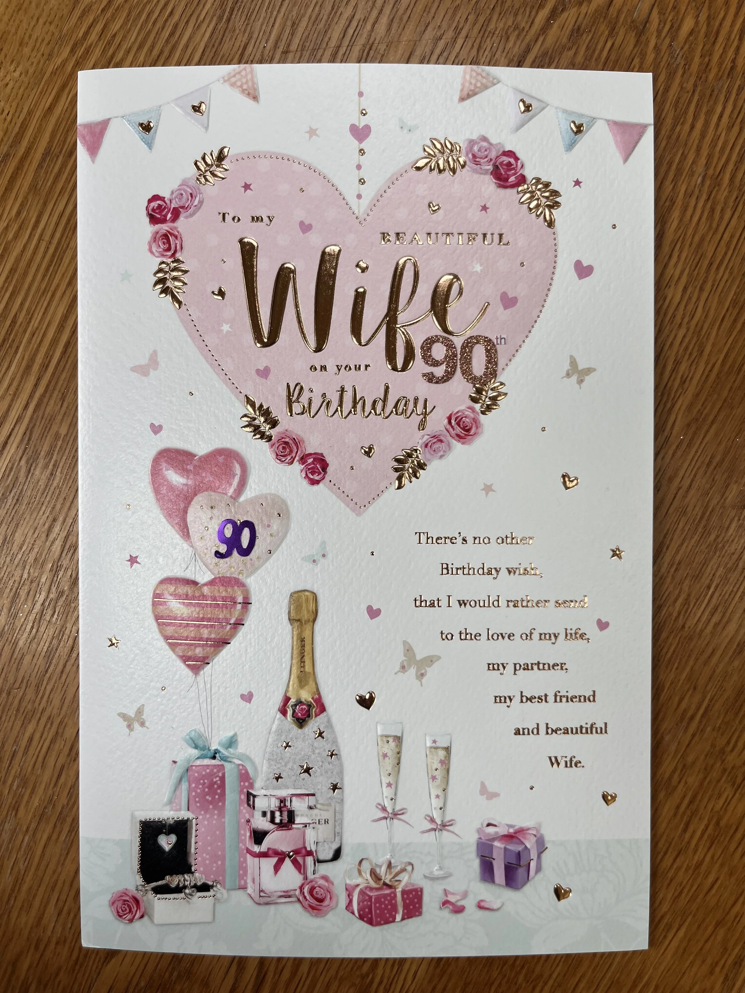 Special Wife 90th Birthday Card