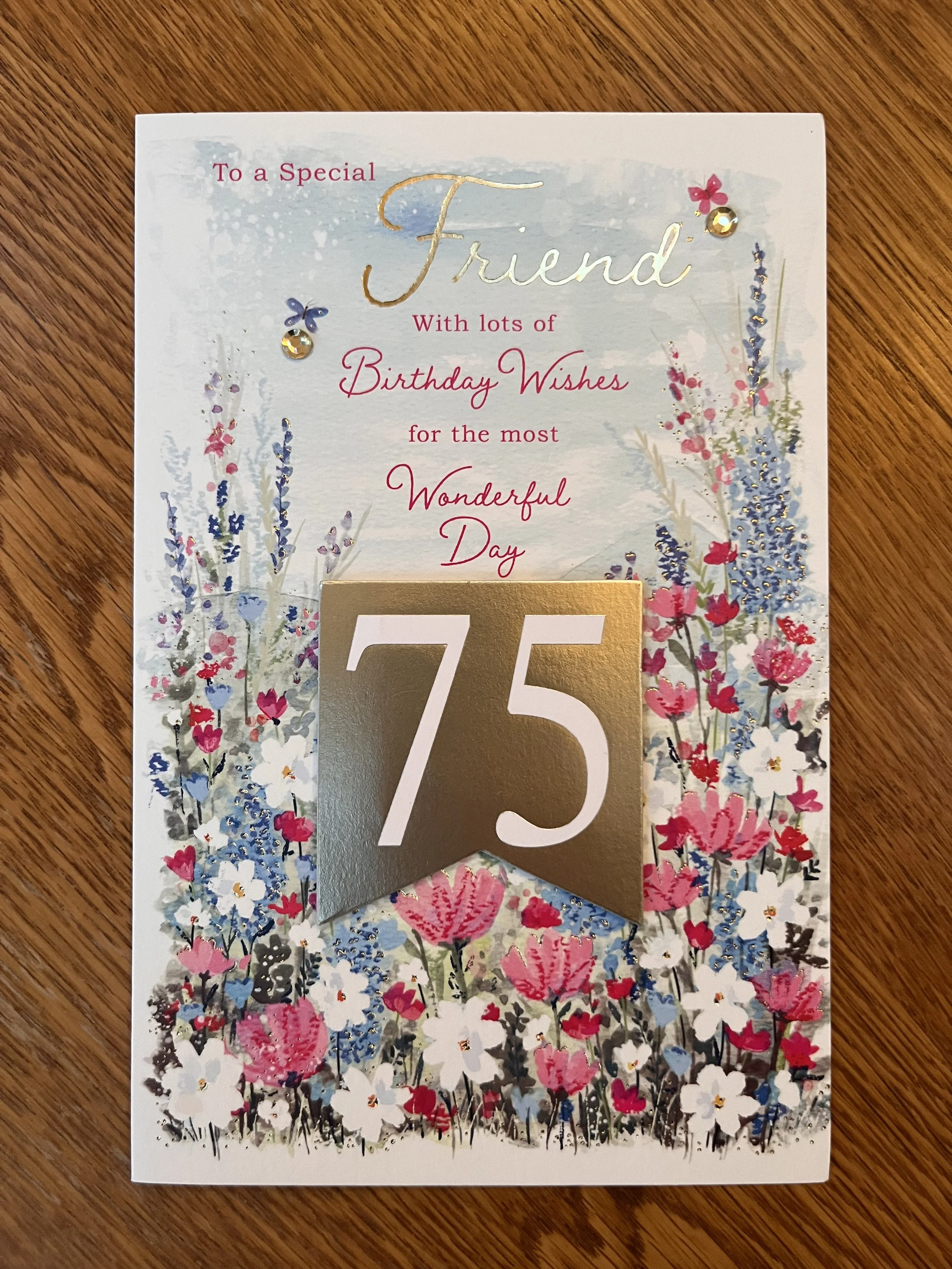 Special Friend 75th birthday card