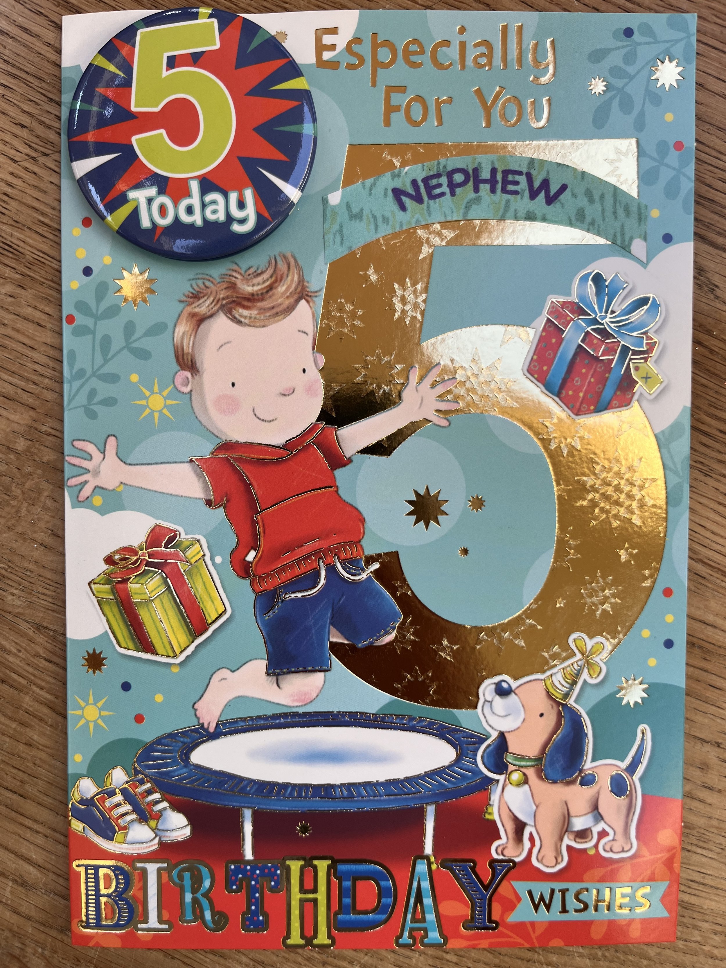 Nephew 5th Birthday Card
