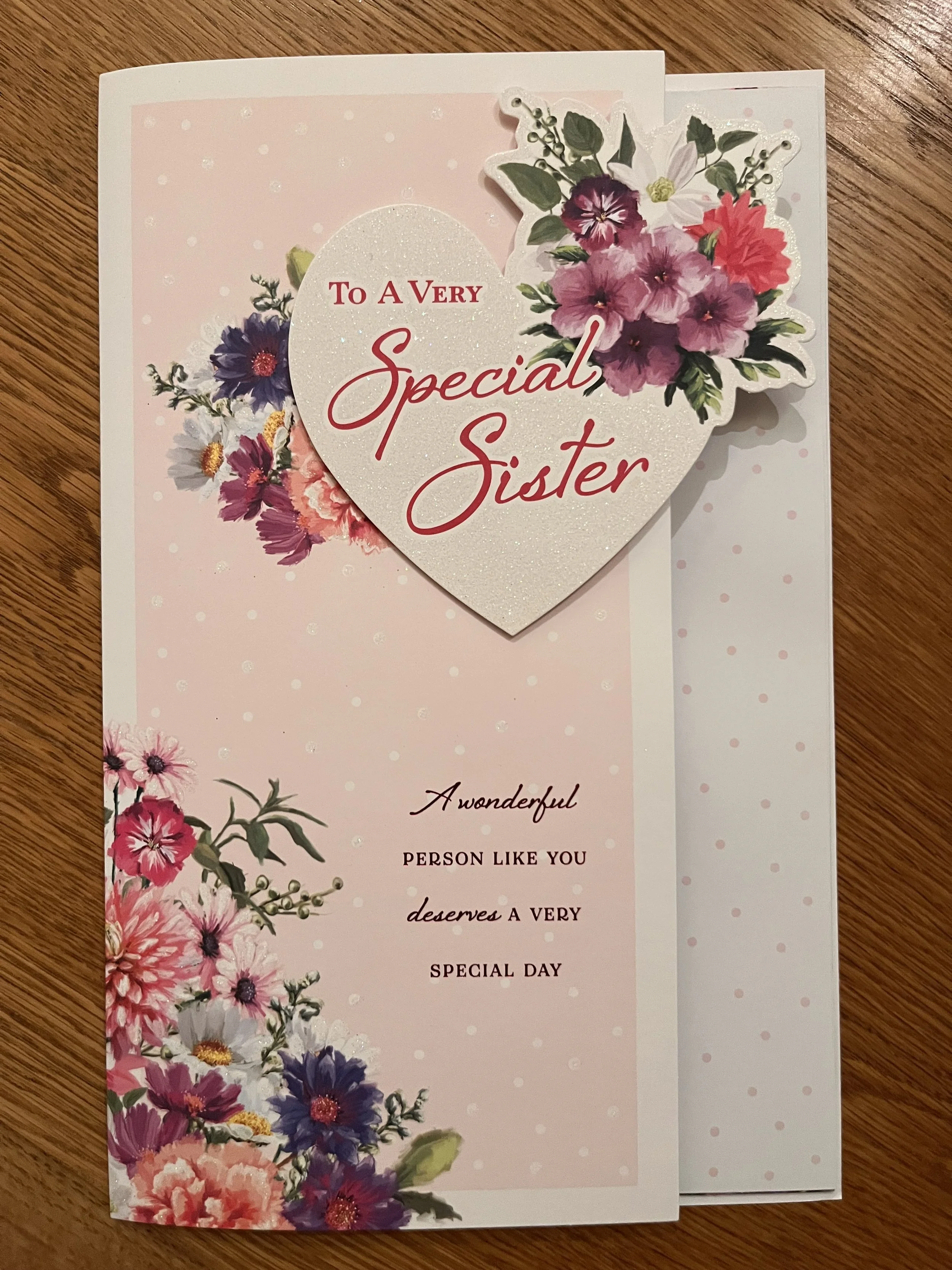 Extra Special Sister birthday card