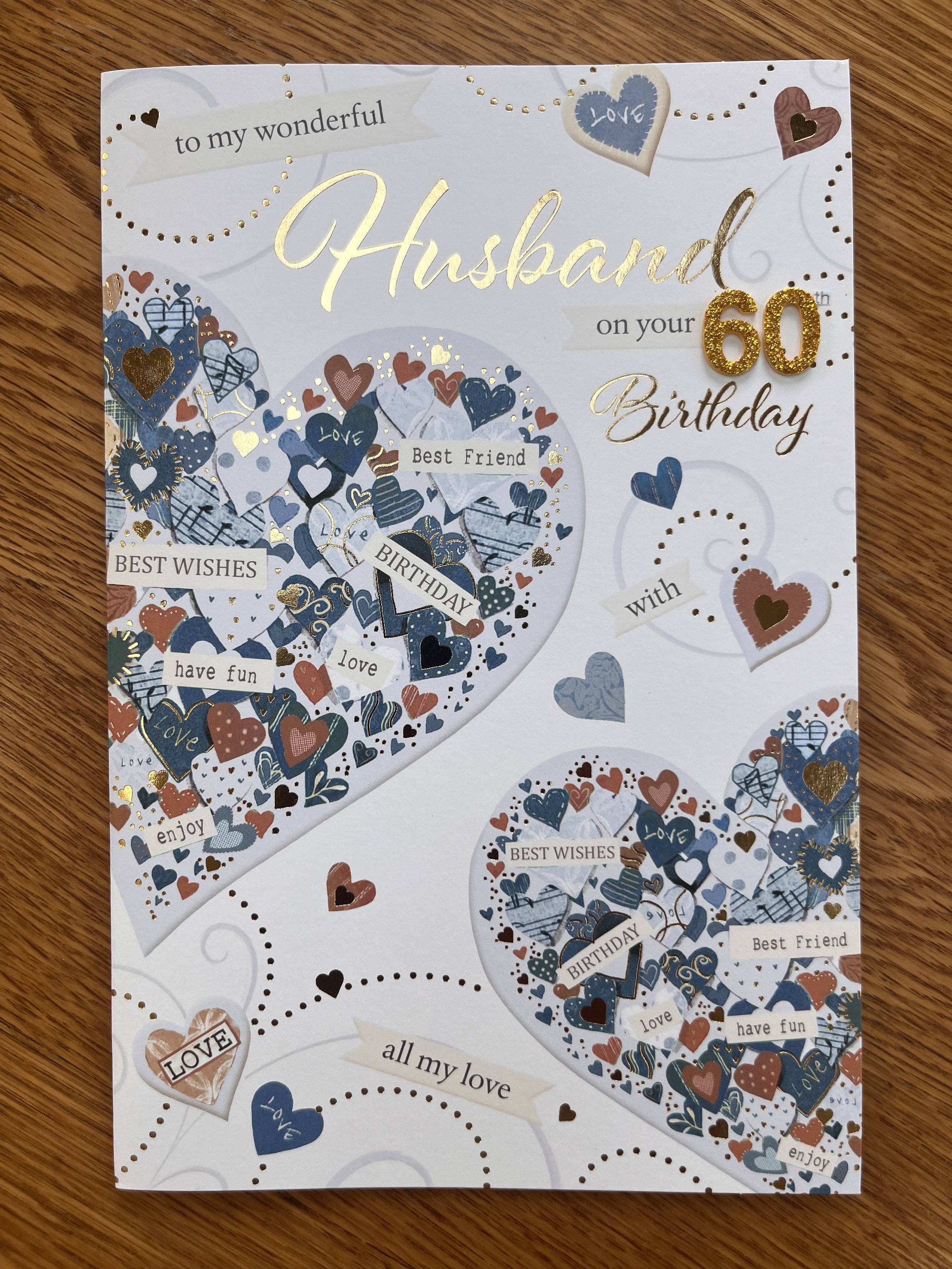 Husband 60th Birthday Card