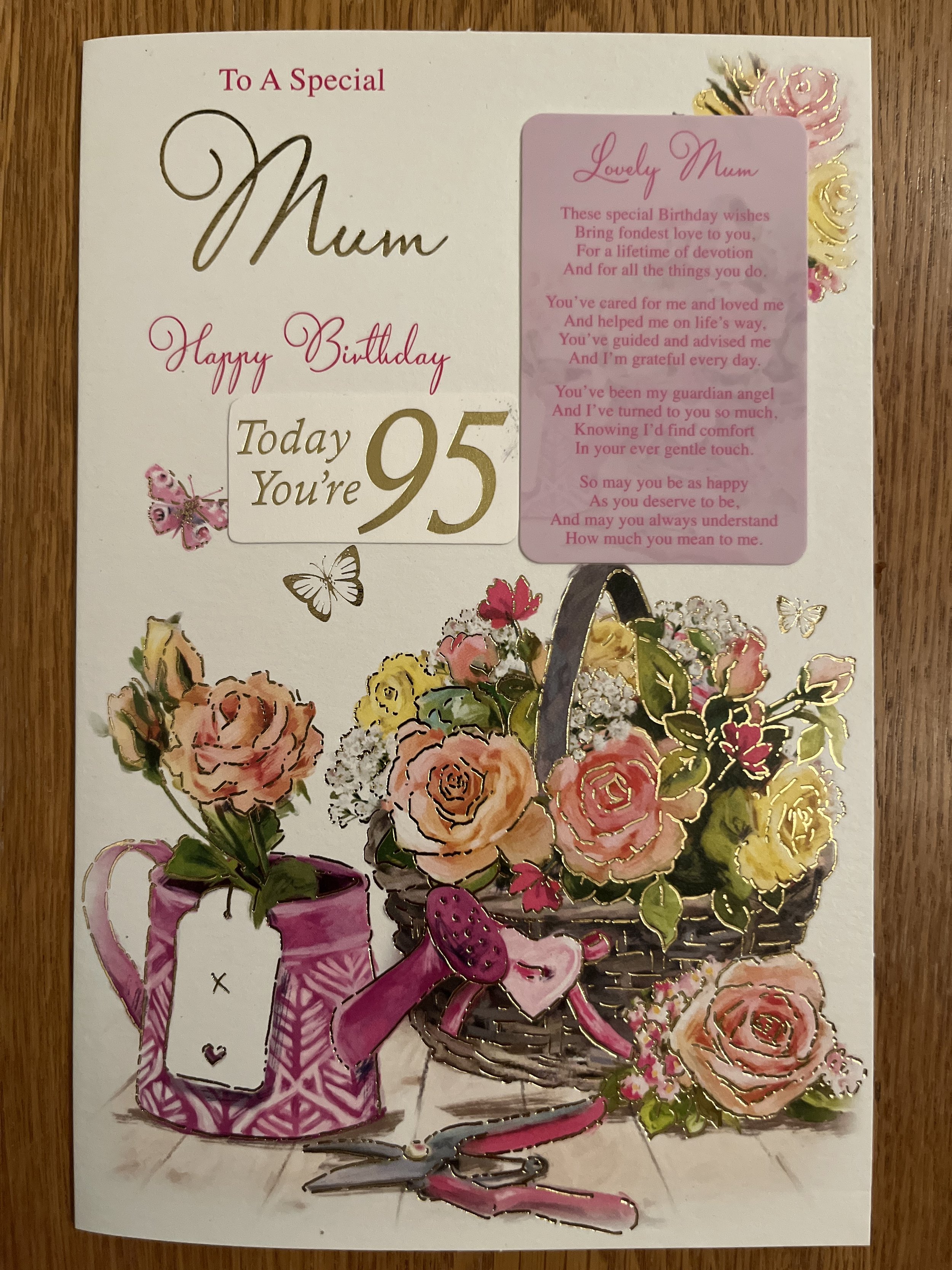 Mum 95th birthday card