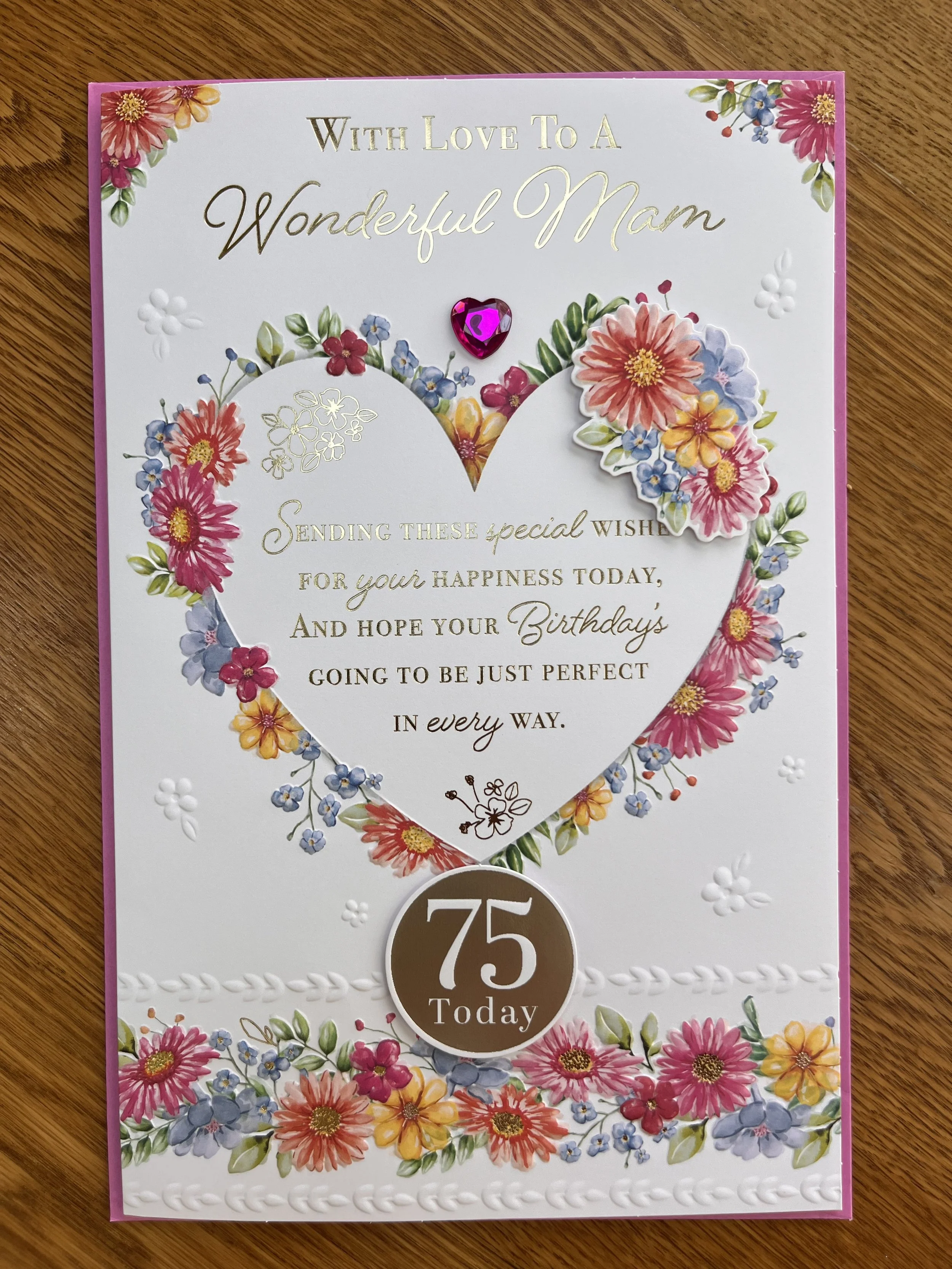 Extra Special Mam 75th Birthday card