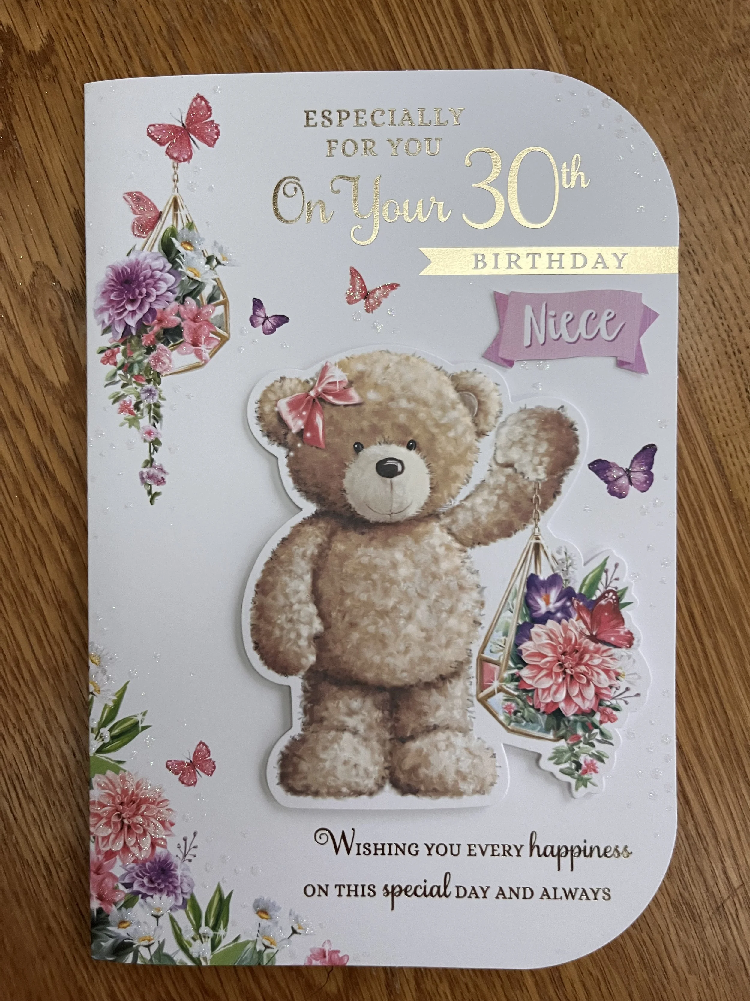 Niece 30th birthday card