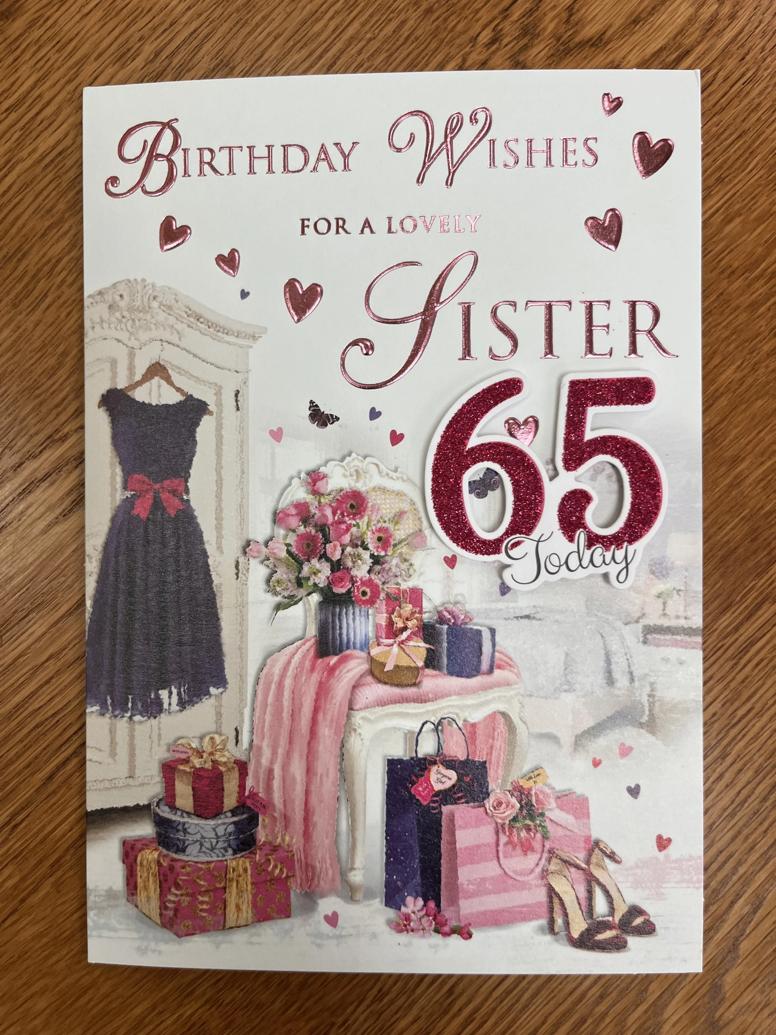 Sister 65th birthday card