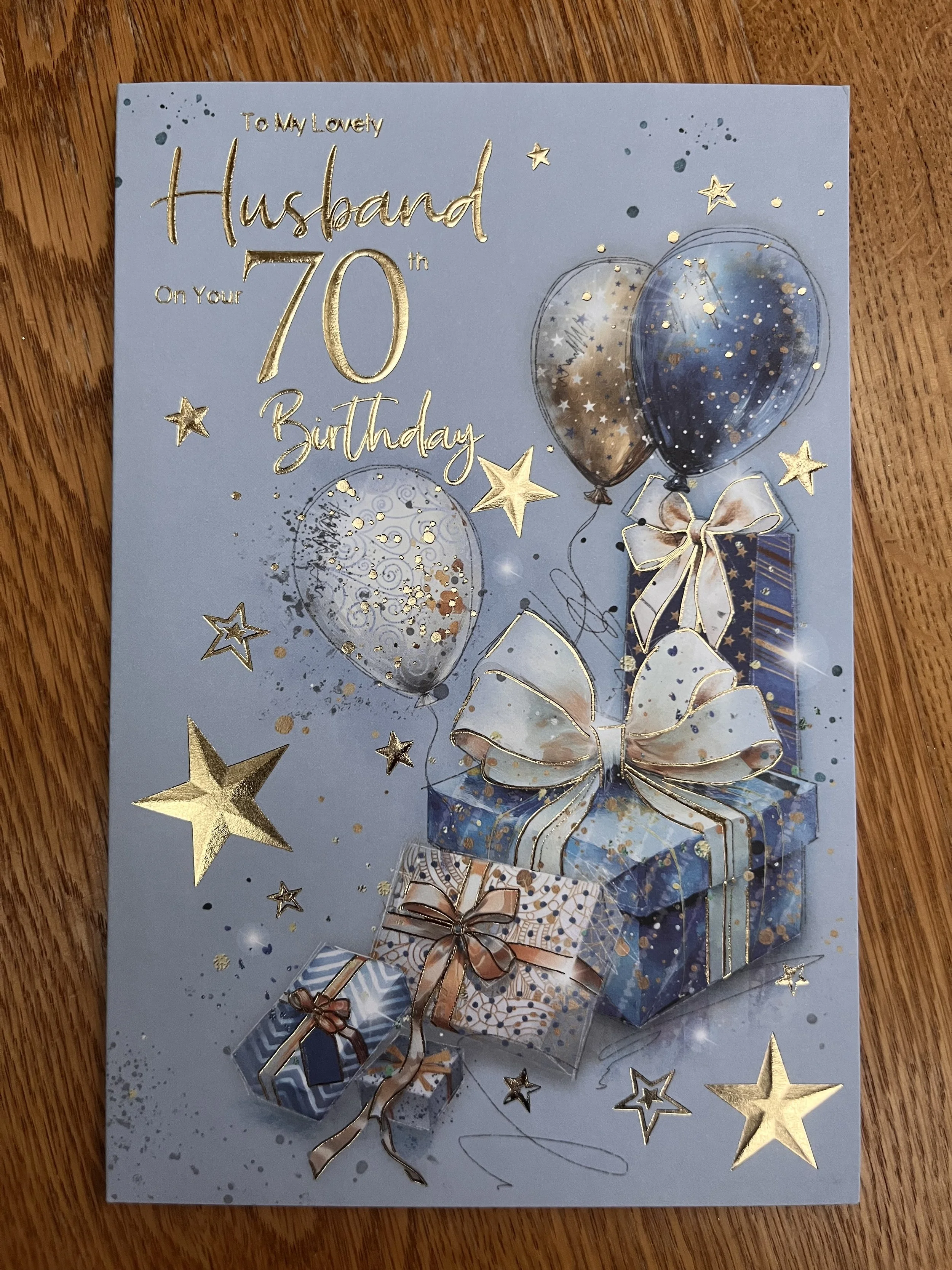 Husband 70th birthday card