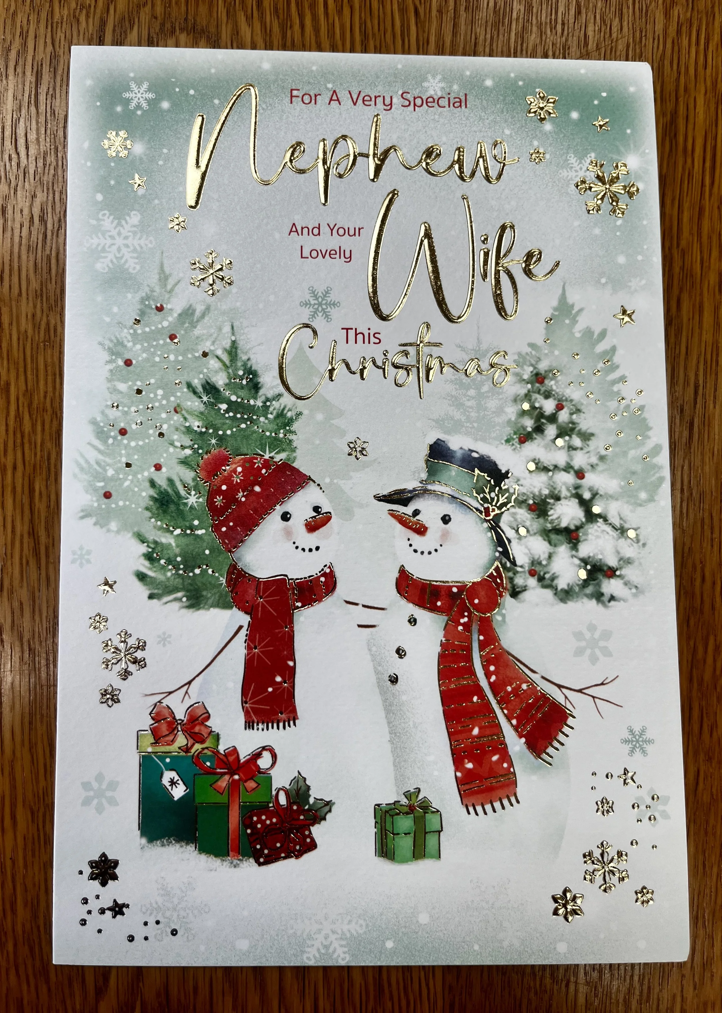 Nephew and Wife christmas card