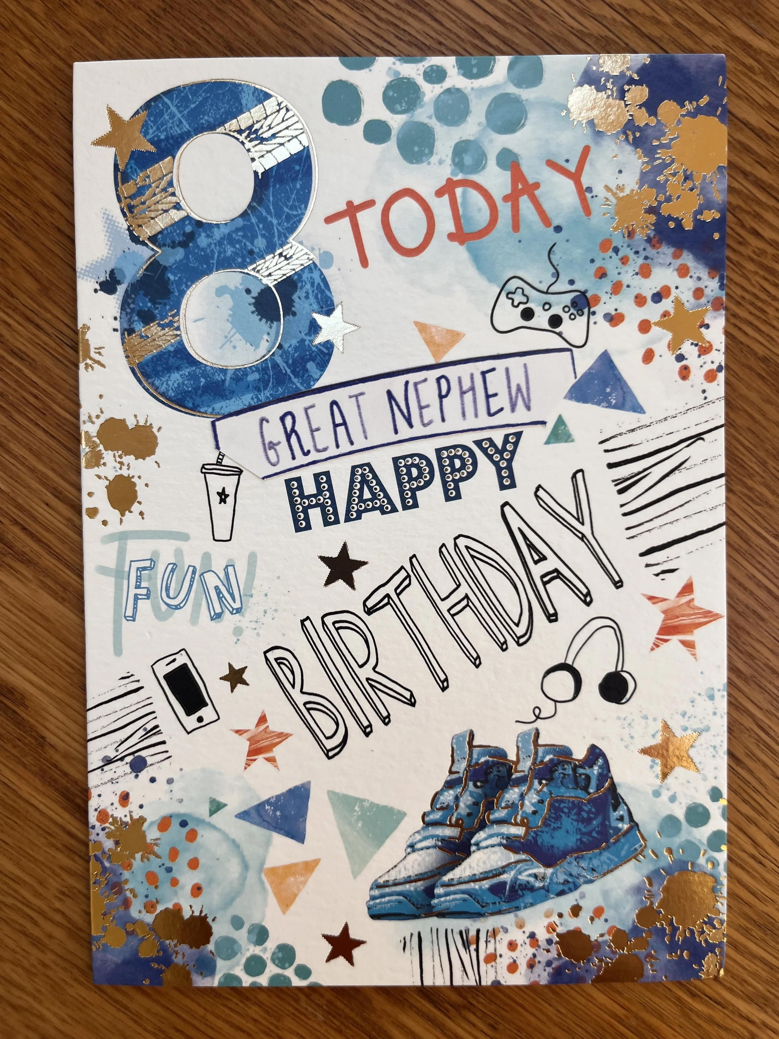 Great Nephew 8th Birthday Card