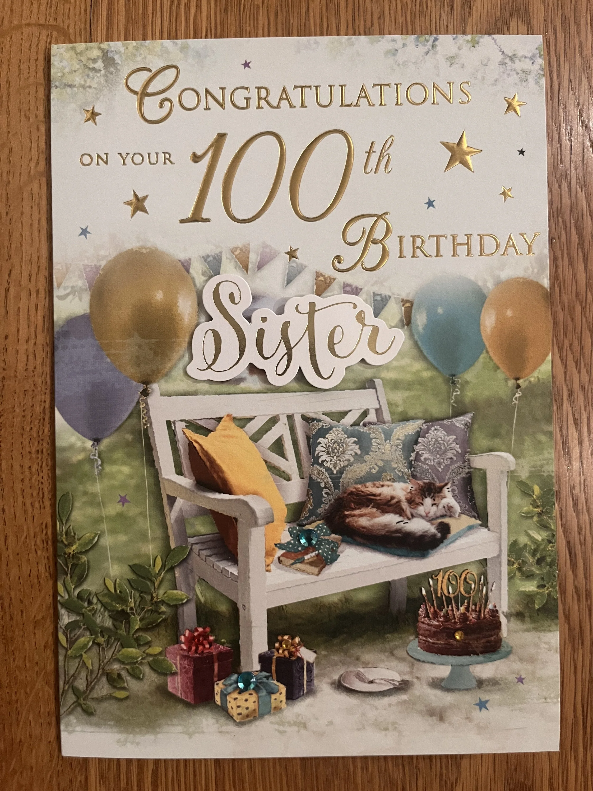 Sister 100th Birthday card