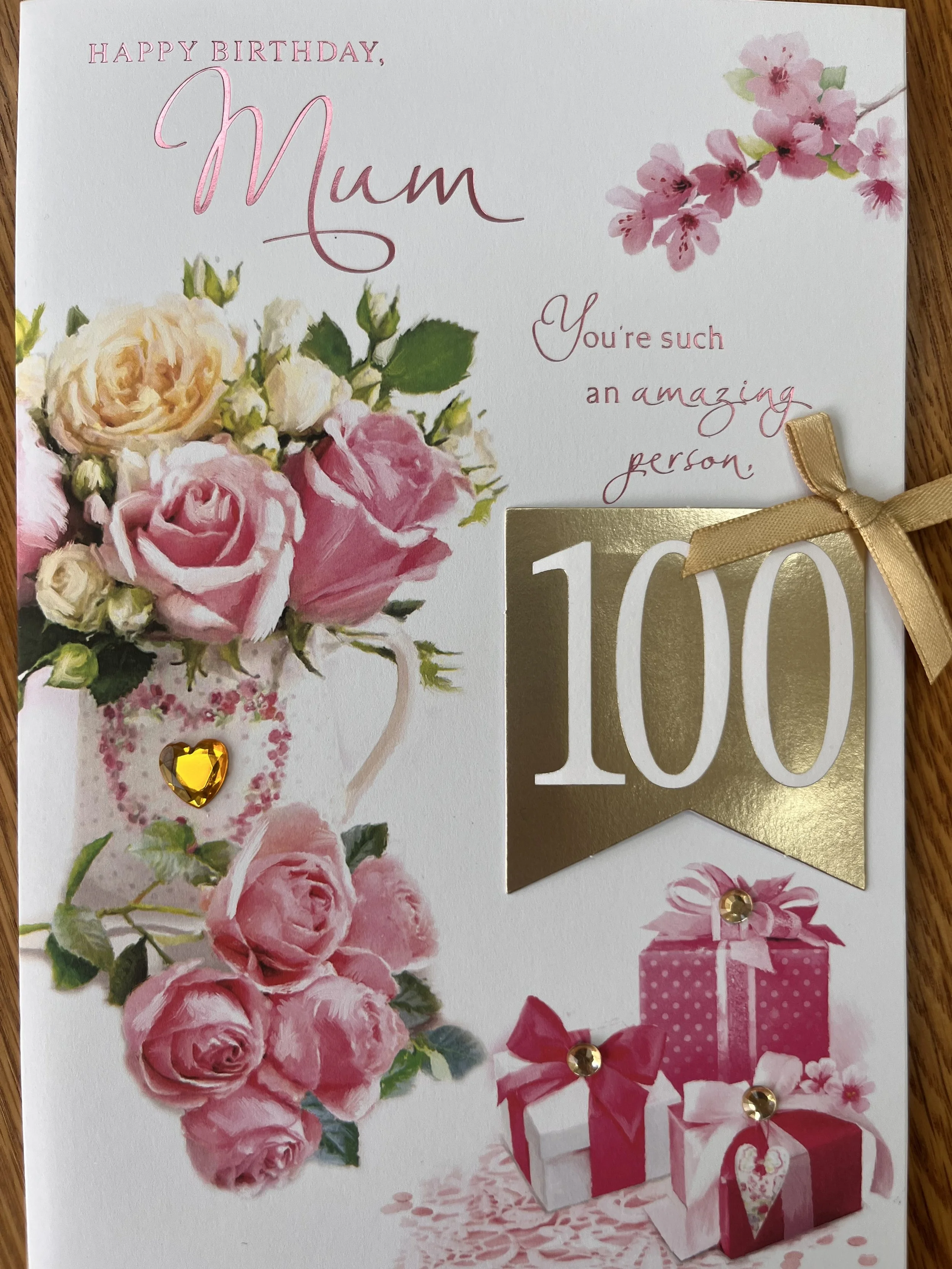 Mum 100th Birthday card