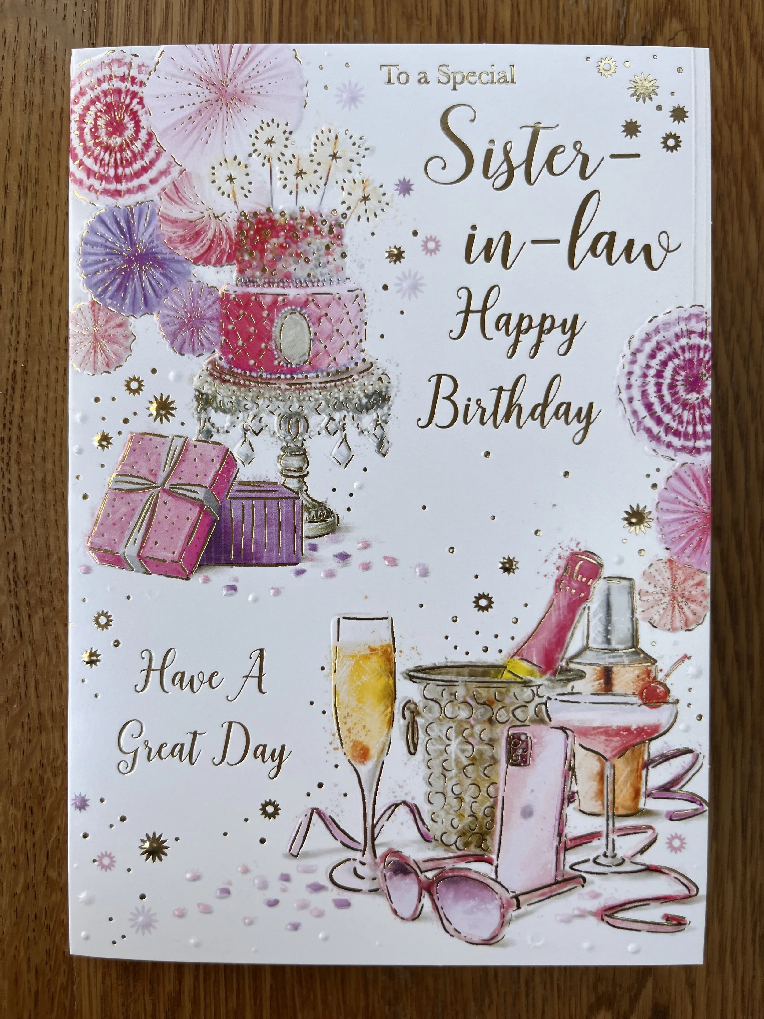 Sister-in-law birthday card