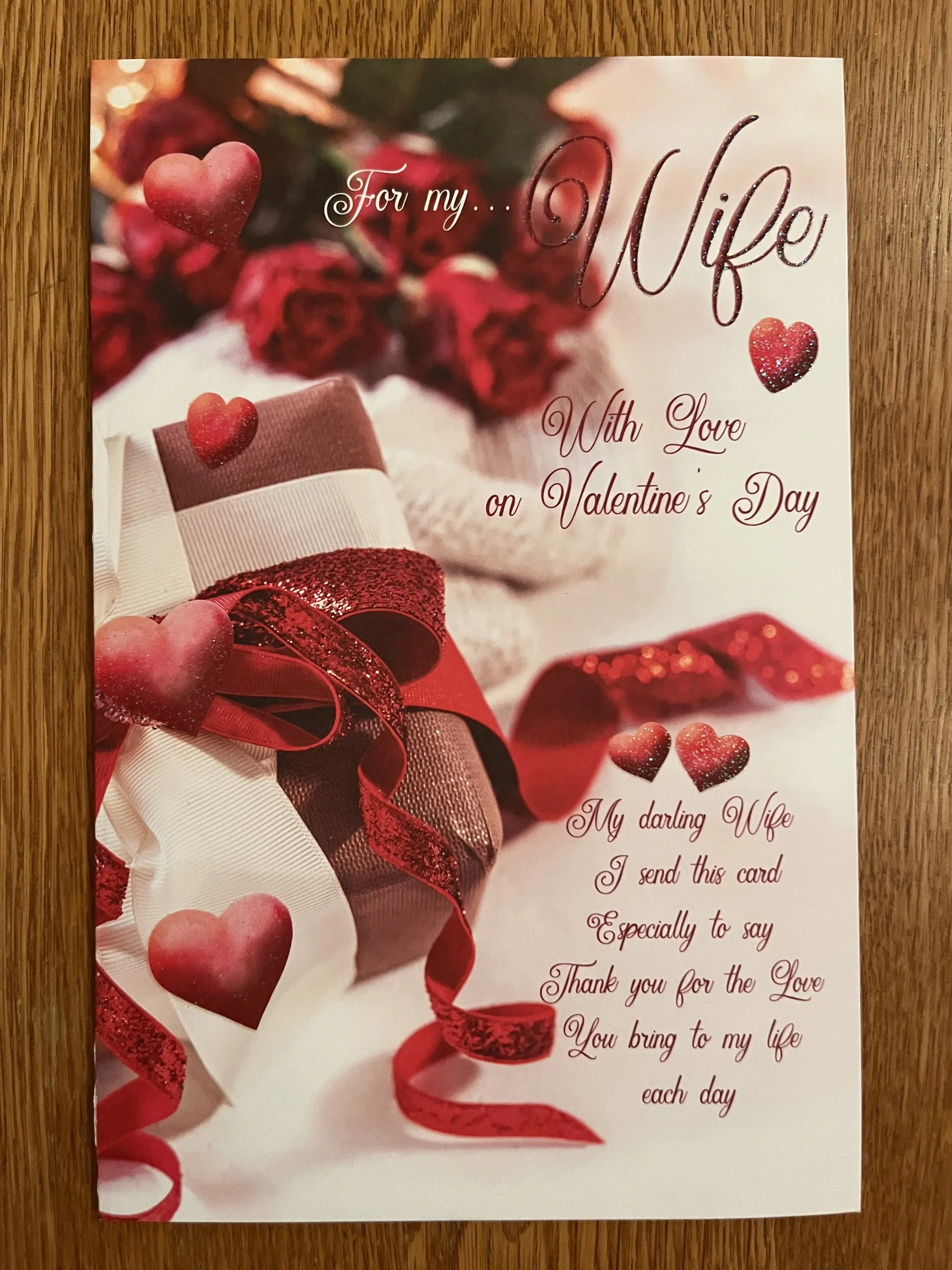 Wife Valentines day card