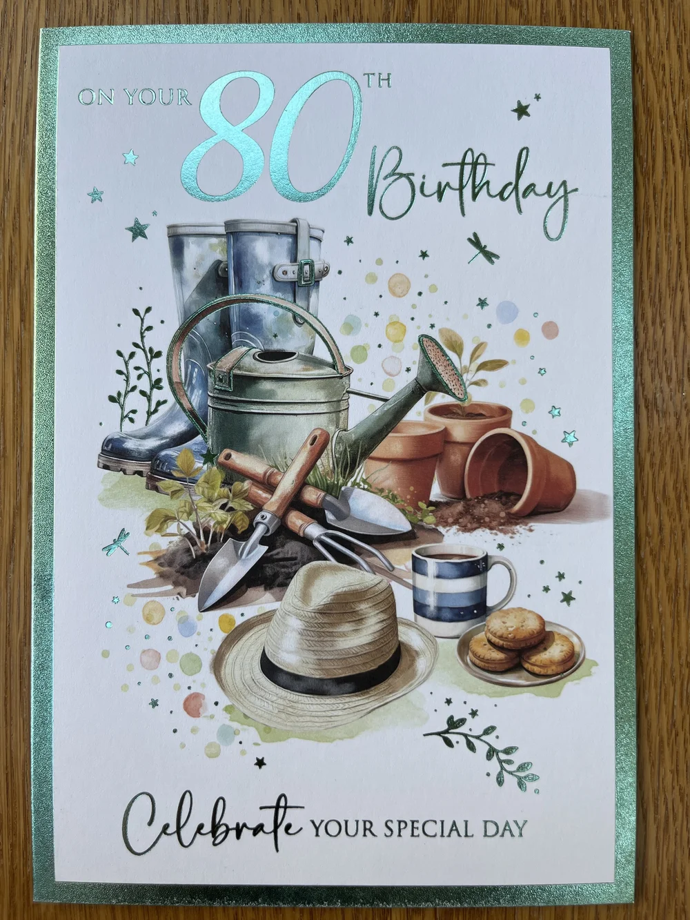 Brother 80th Birthday Card Age 80 Gardening