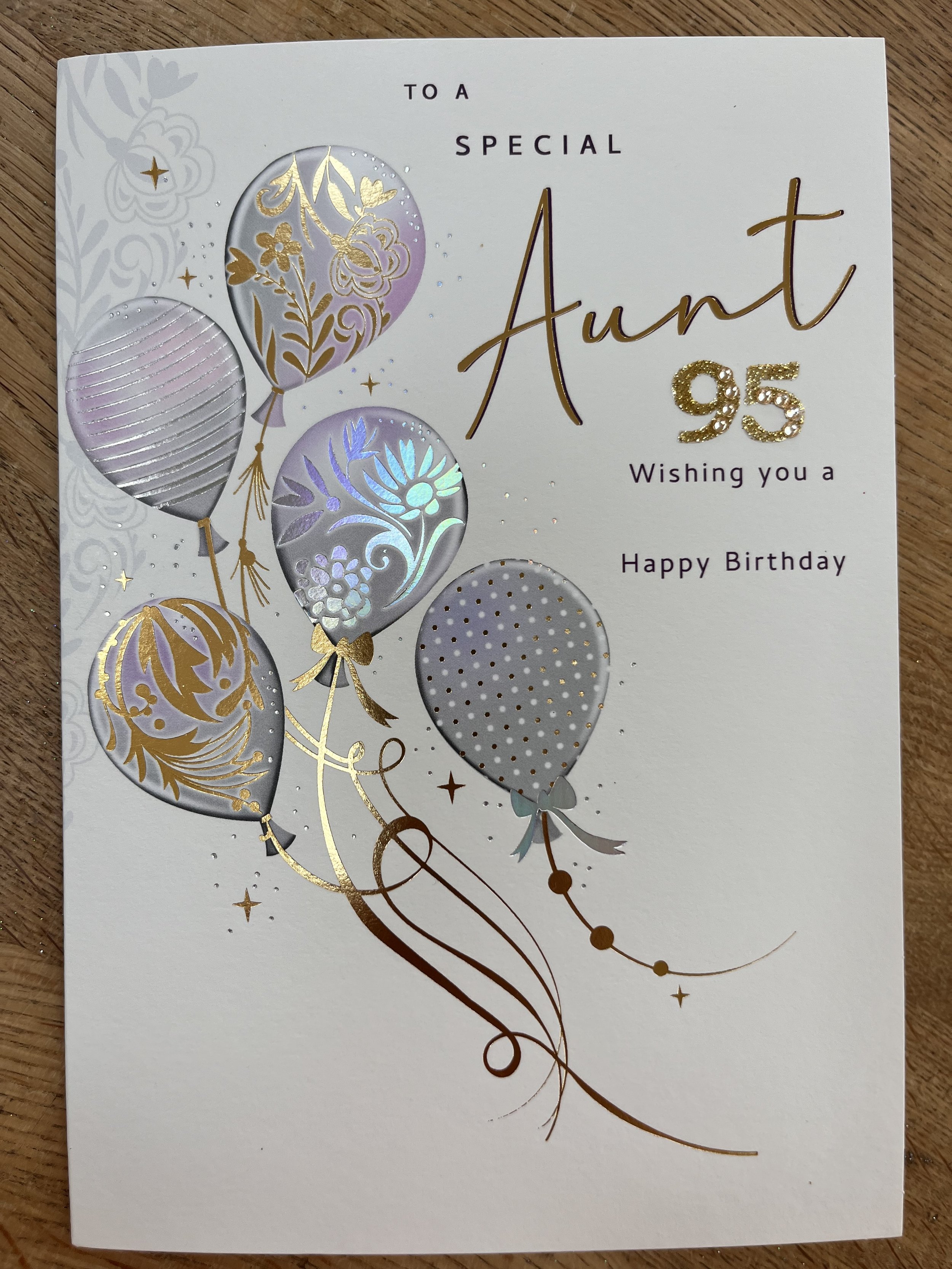 Aunt 95 birthday card