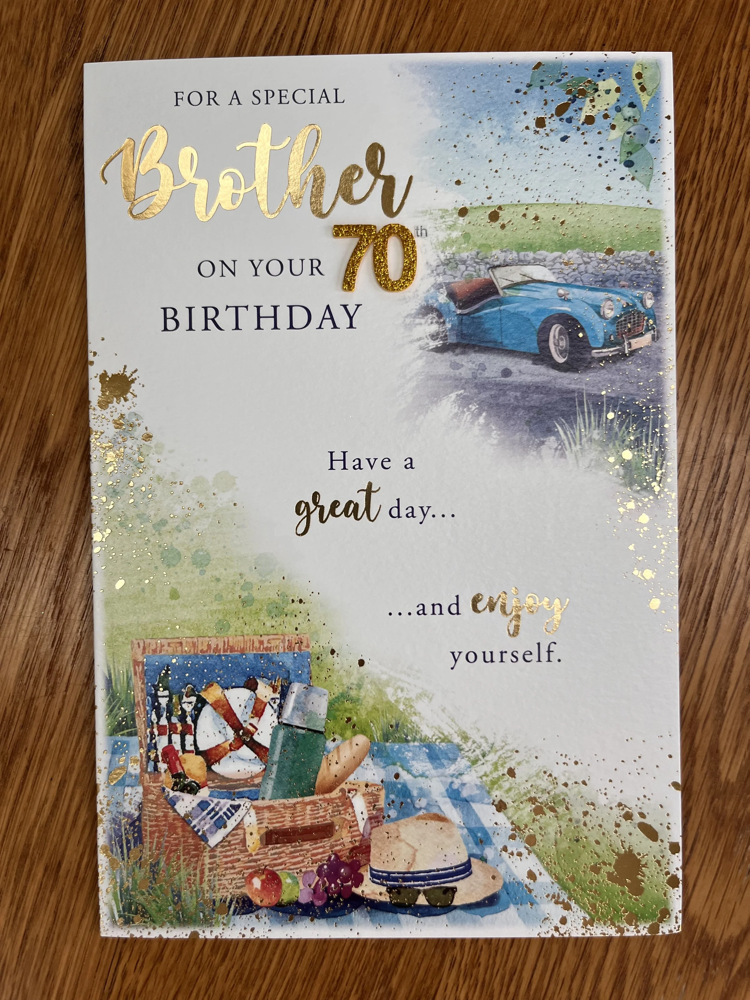 Special Brother 70th birthday card