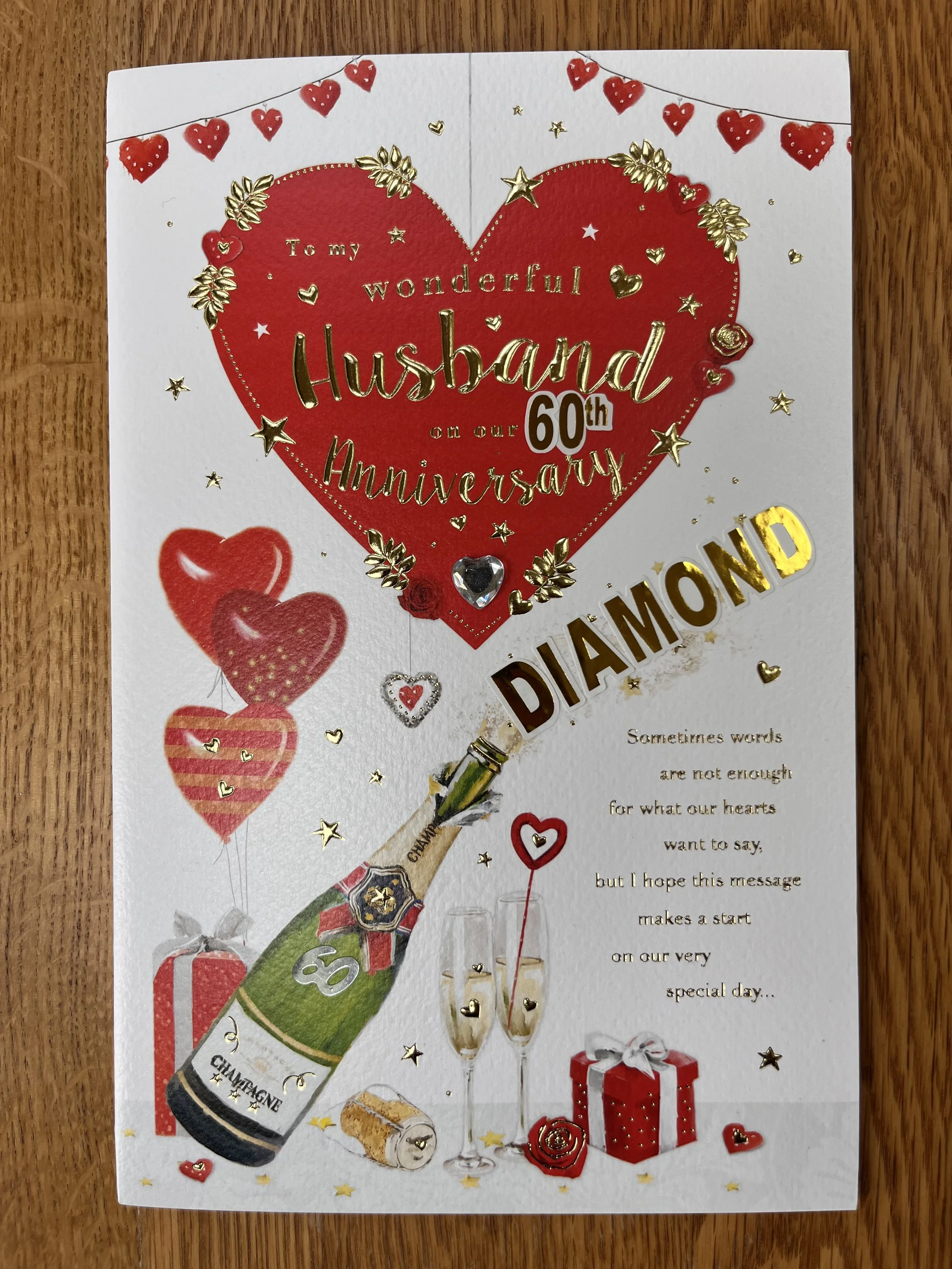Special Husband 60th Anniversary Card