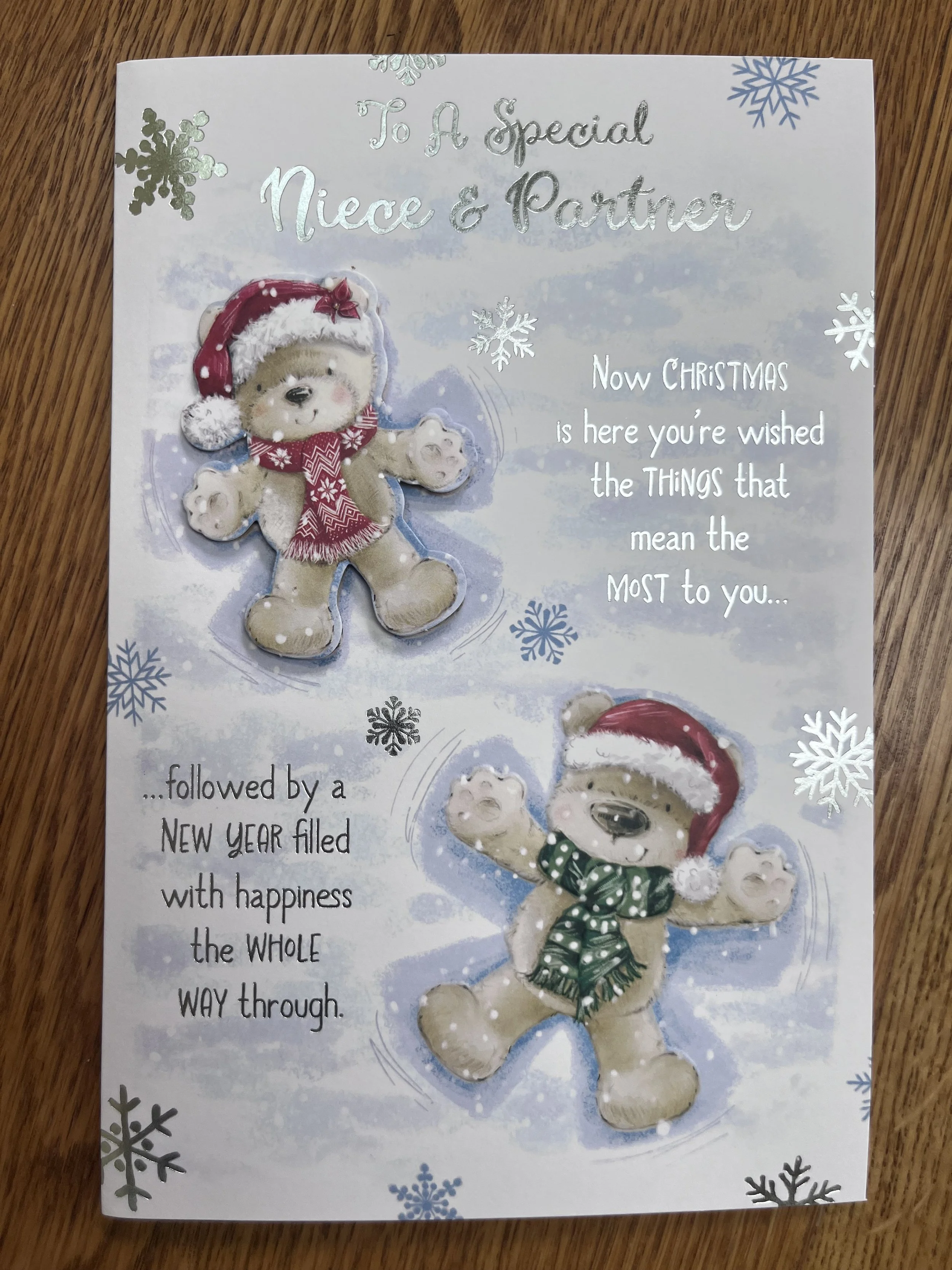 Niece and Partner christmas card