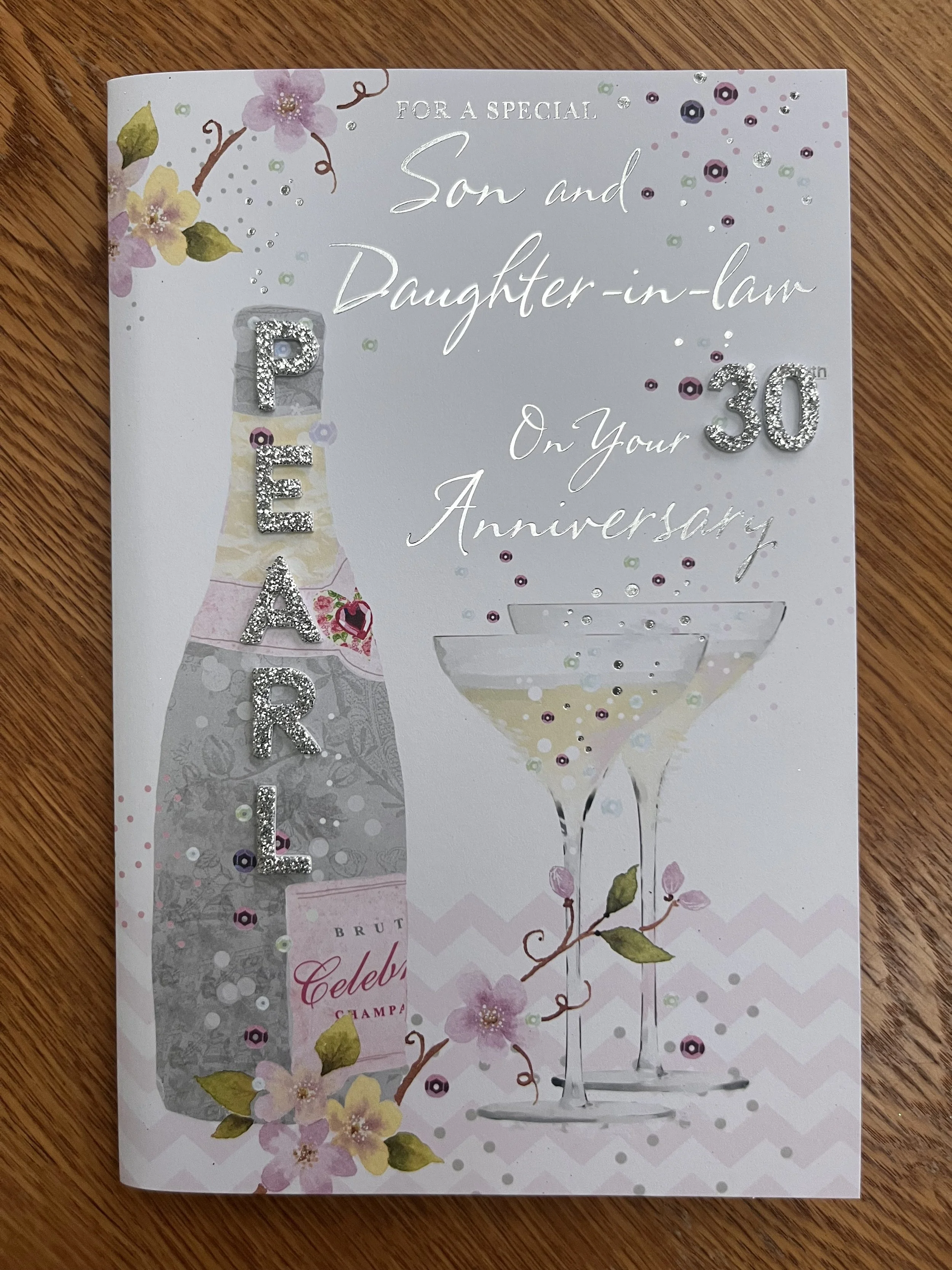 Son and Daughter in law 30th anniversary card