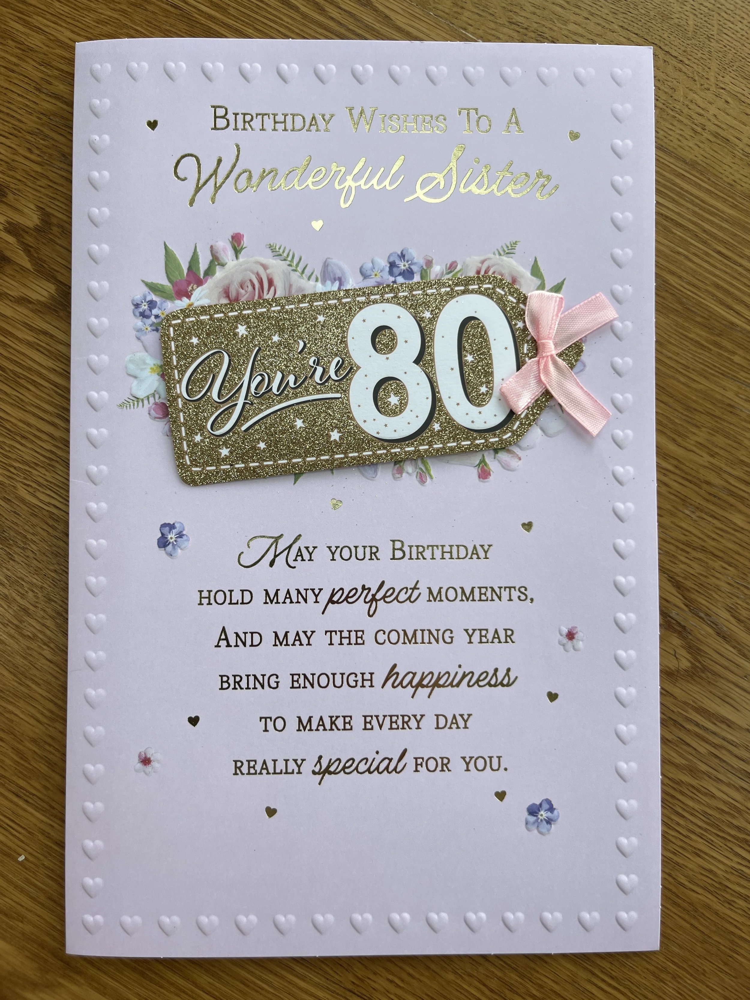 Extra Special 1946 Sister 80th Birthday card