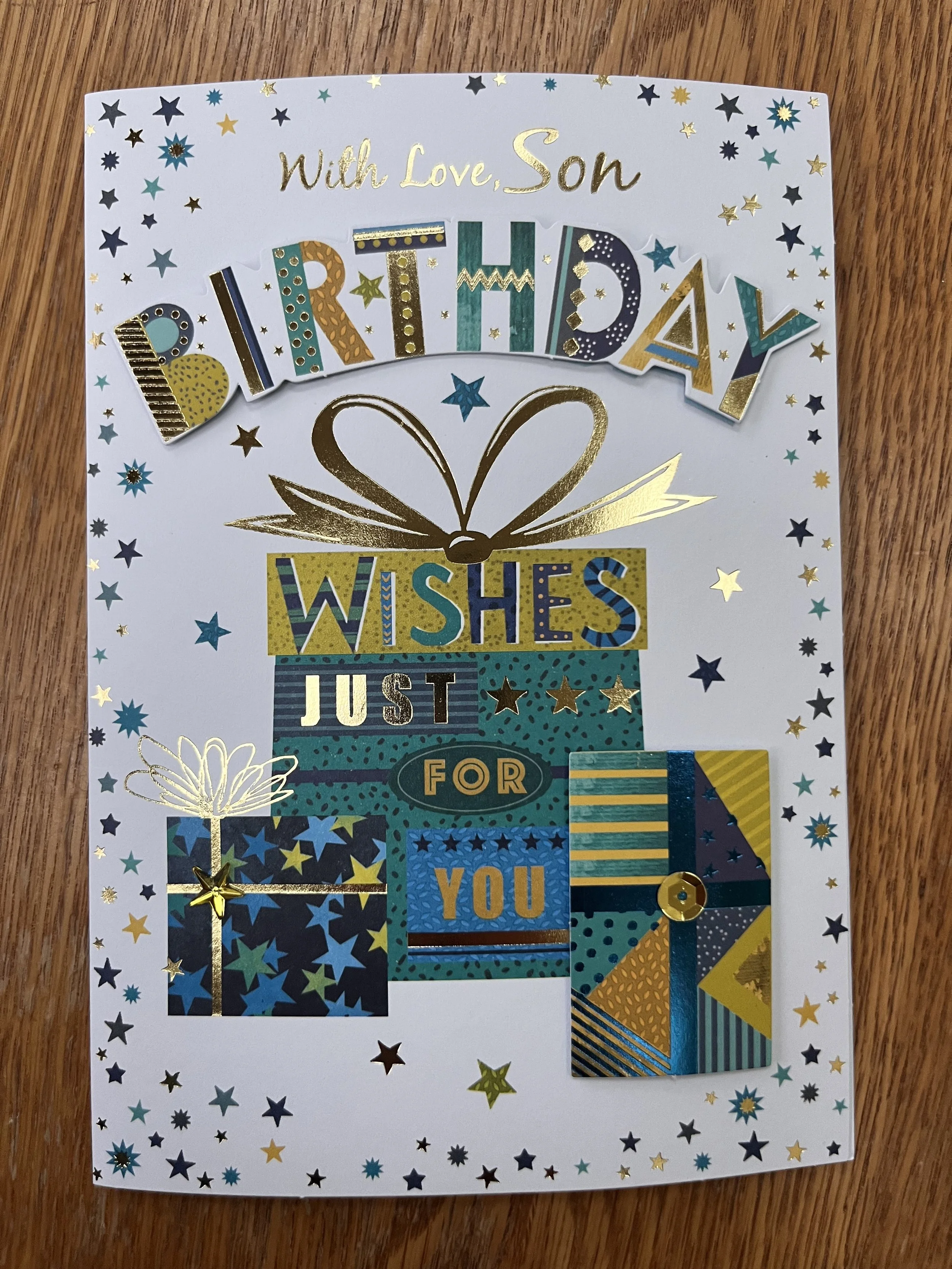 Son birthday card