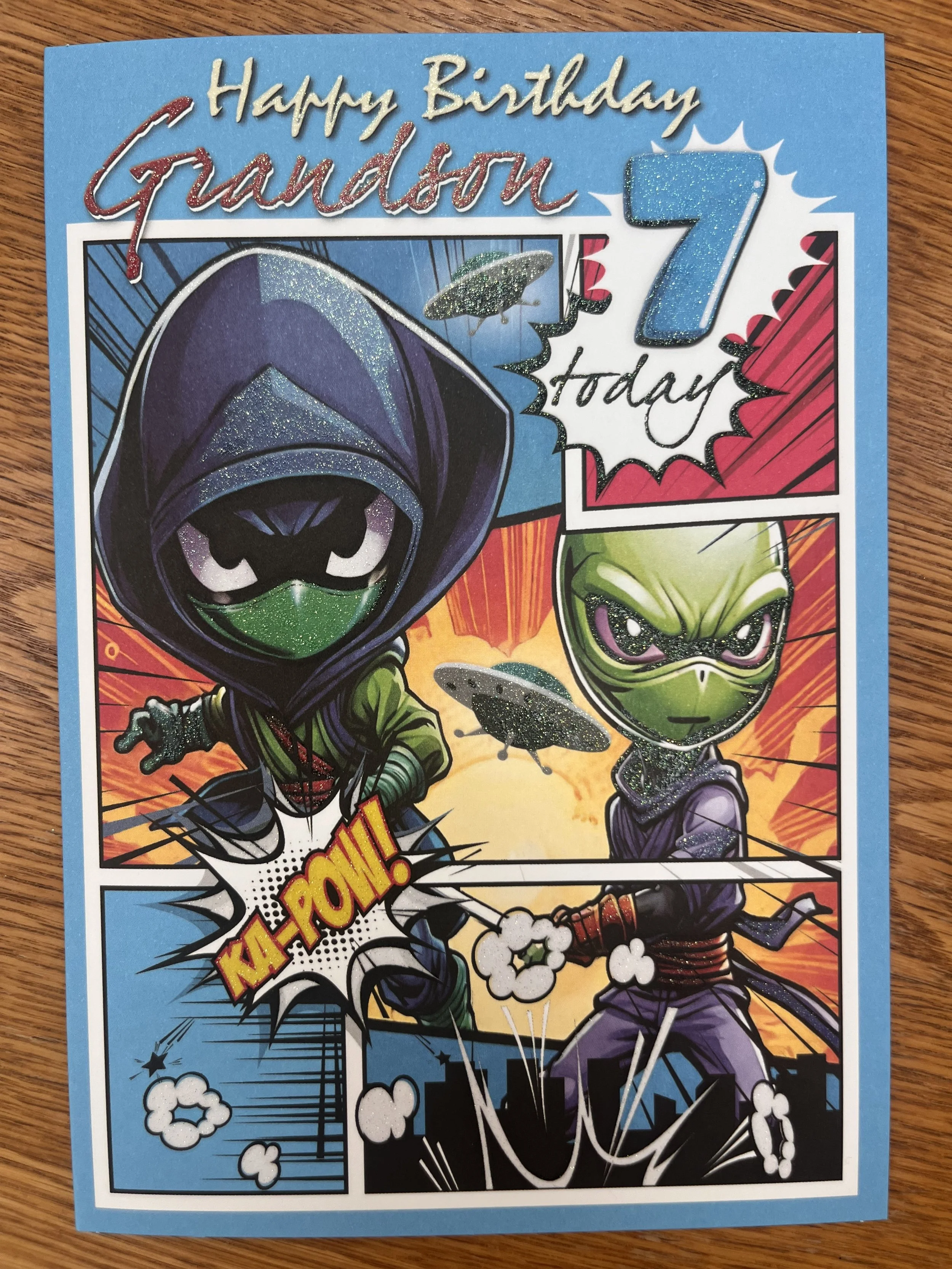 Grandson Age 7 Birthday Card