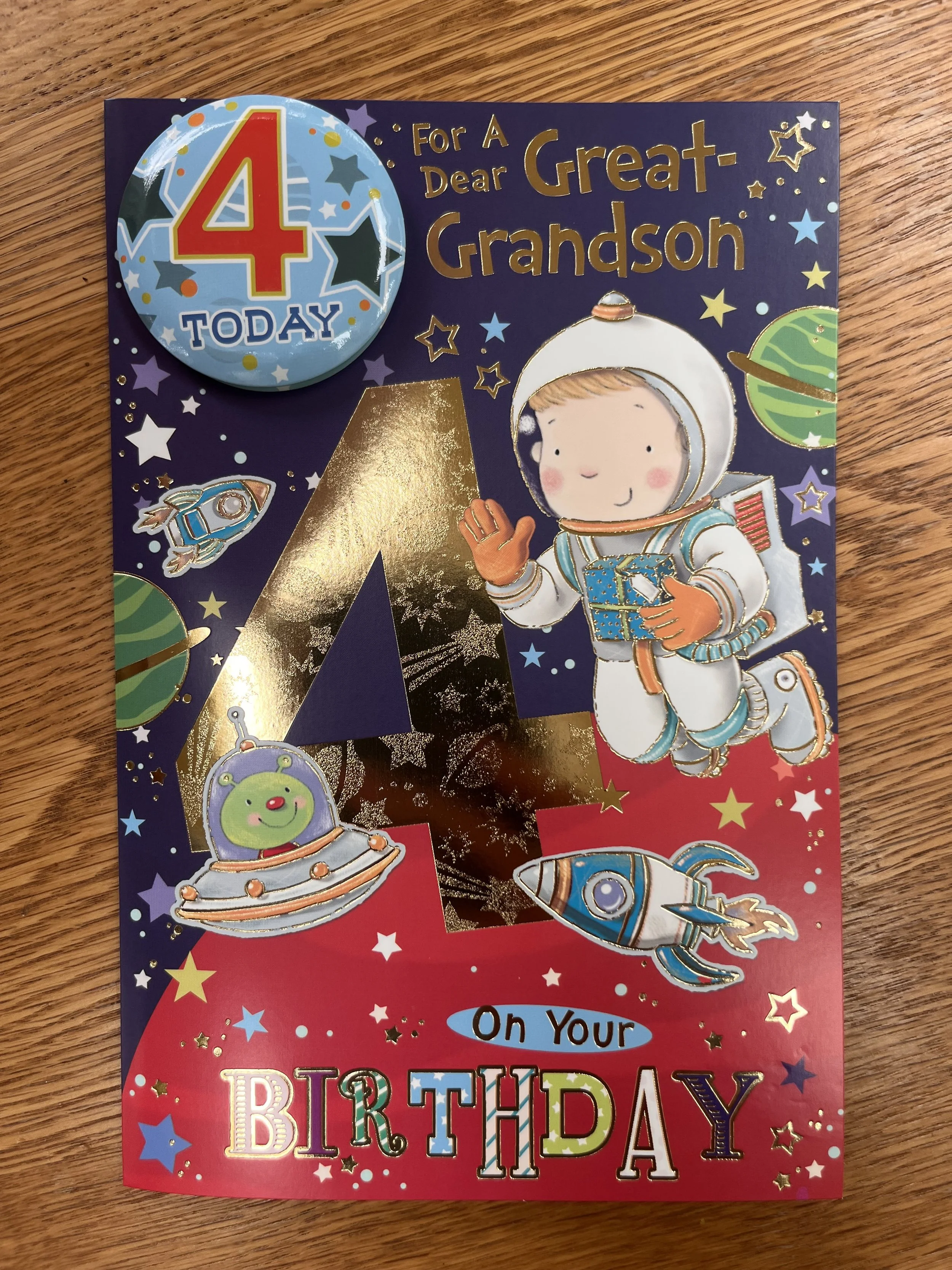 Great Grandson age 4 Birthday Card
