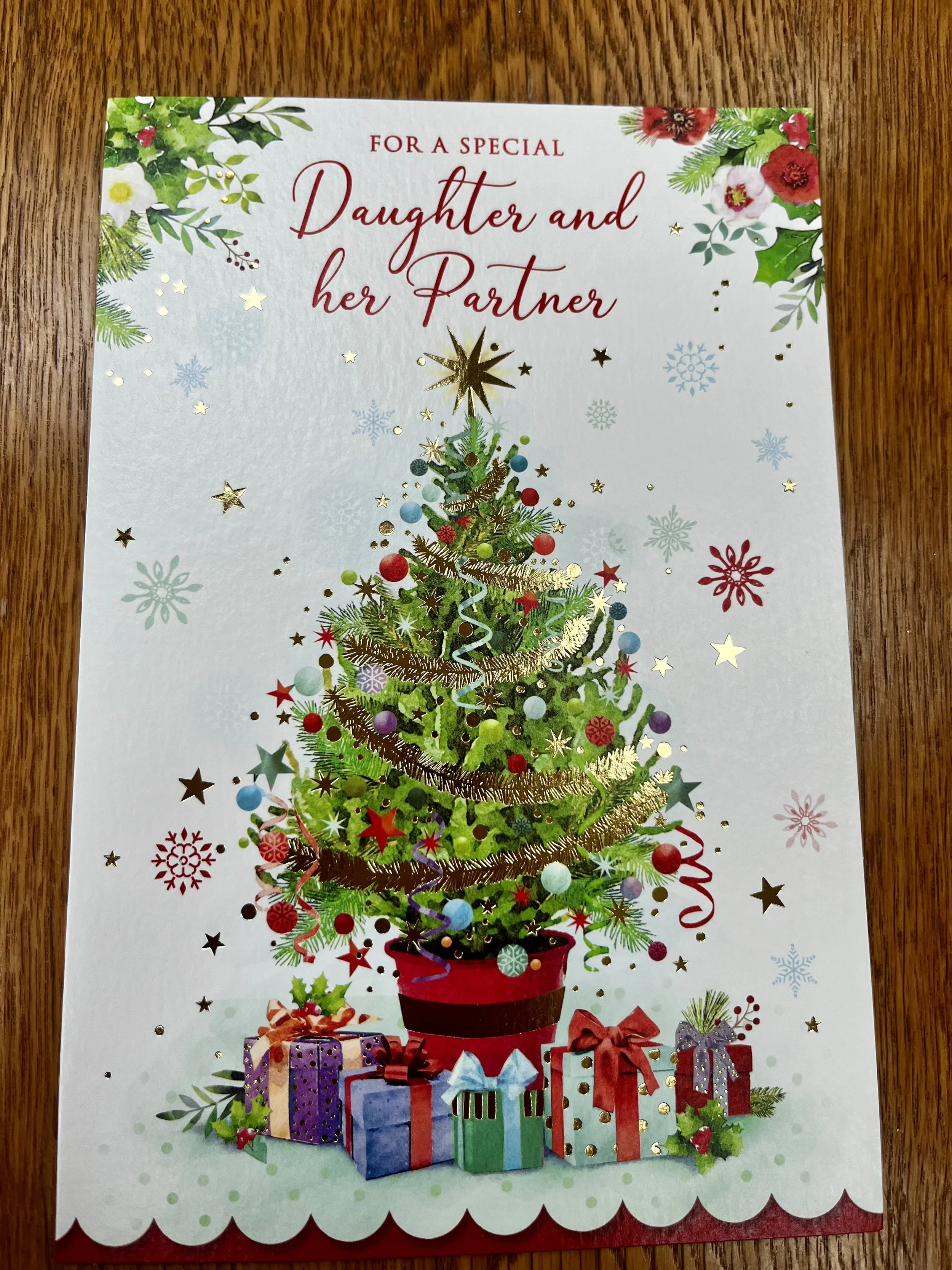 Special Daughter and Partner christmas card