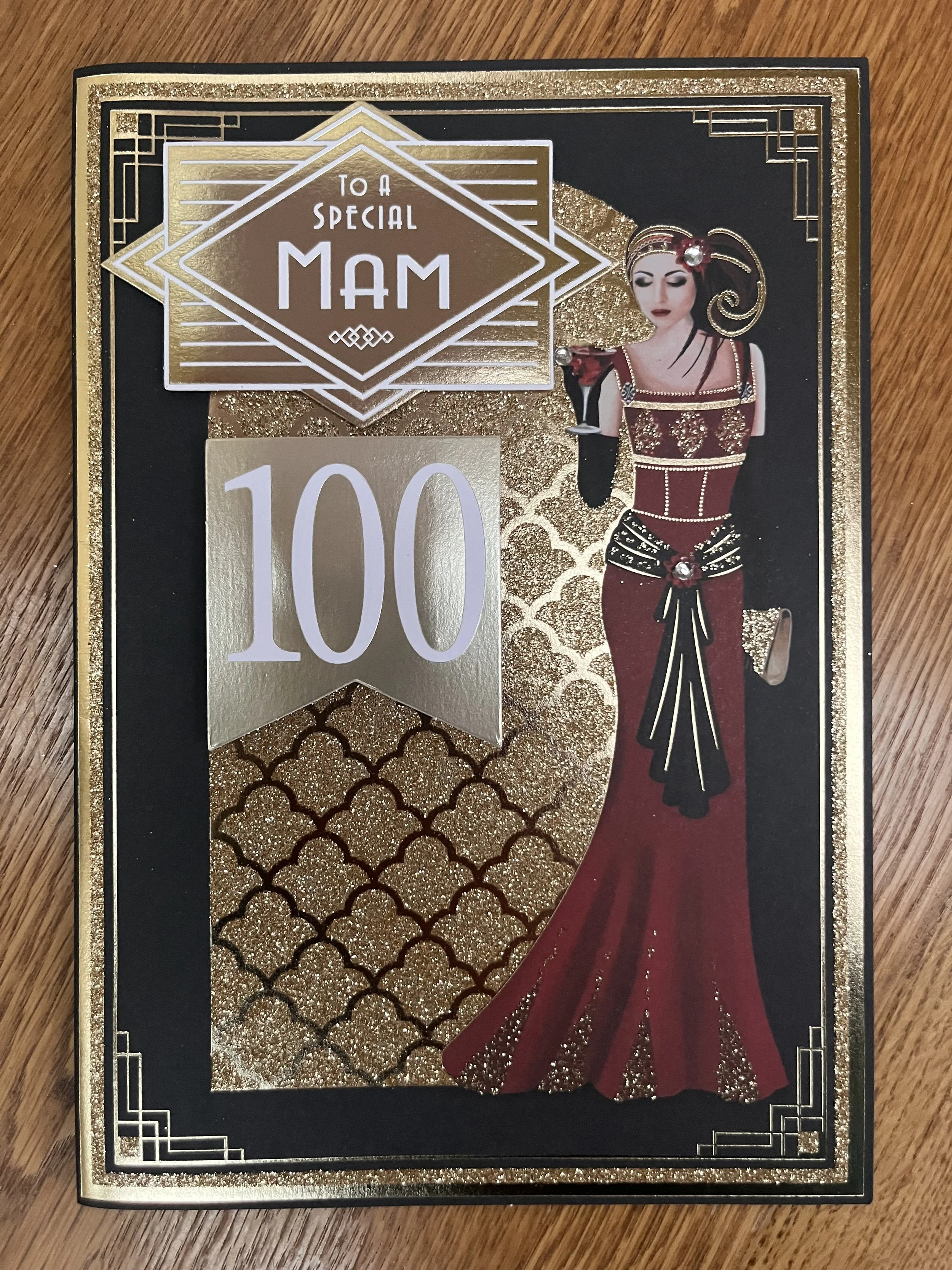 Mam 100th birthday card