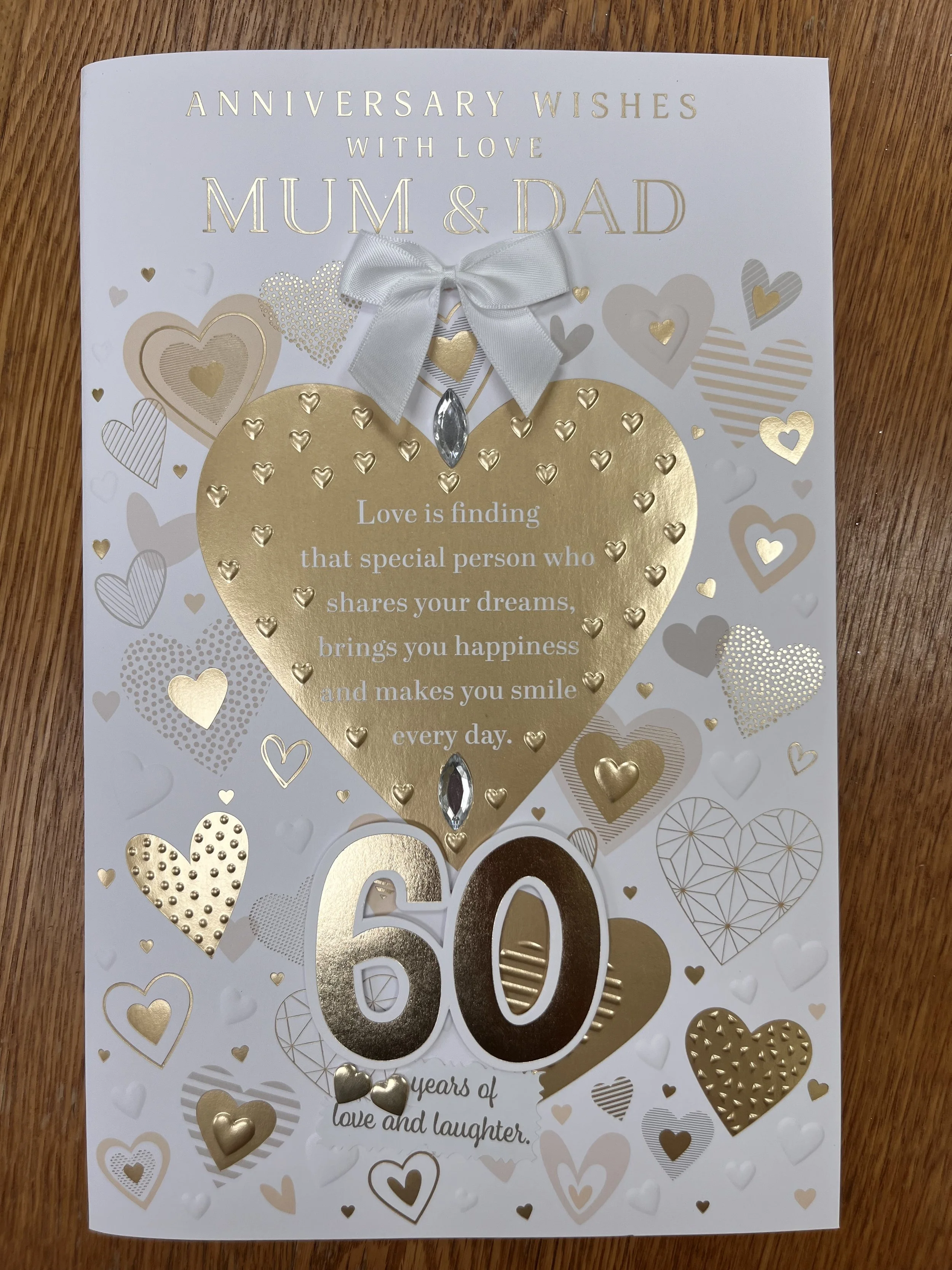 Extra Special Mum and Dad 60th Anniversary  card