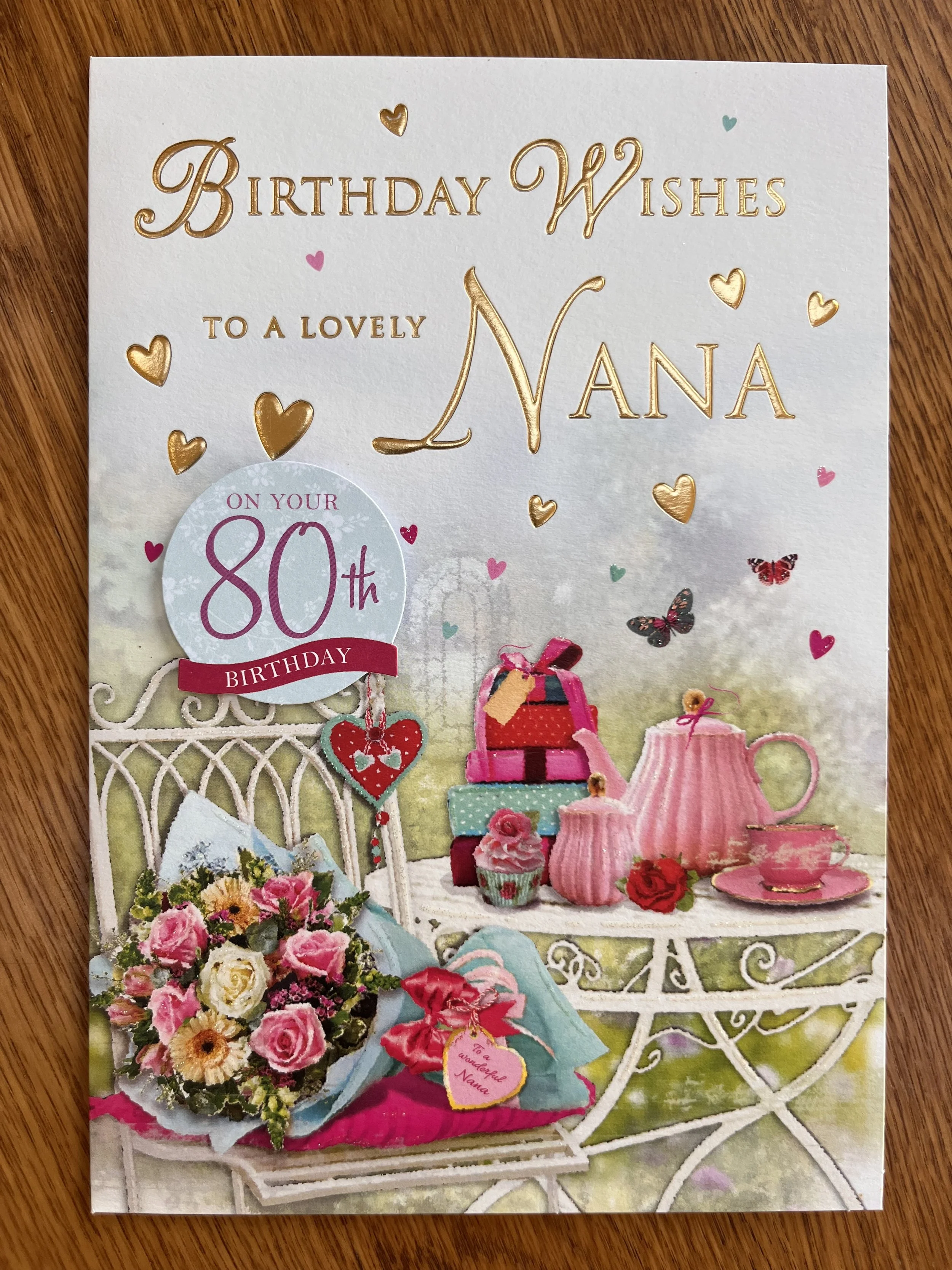 Nana 80th Birthday Card