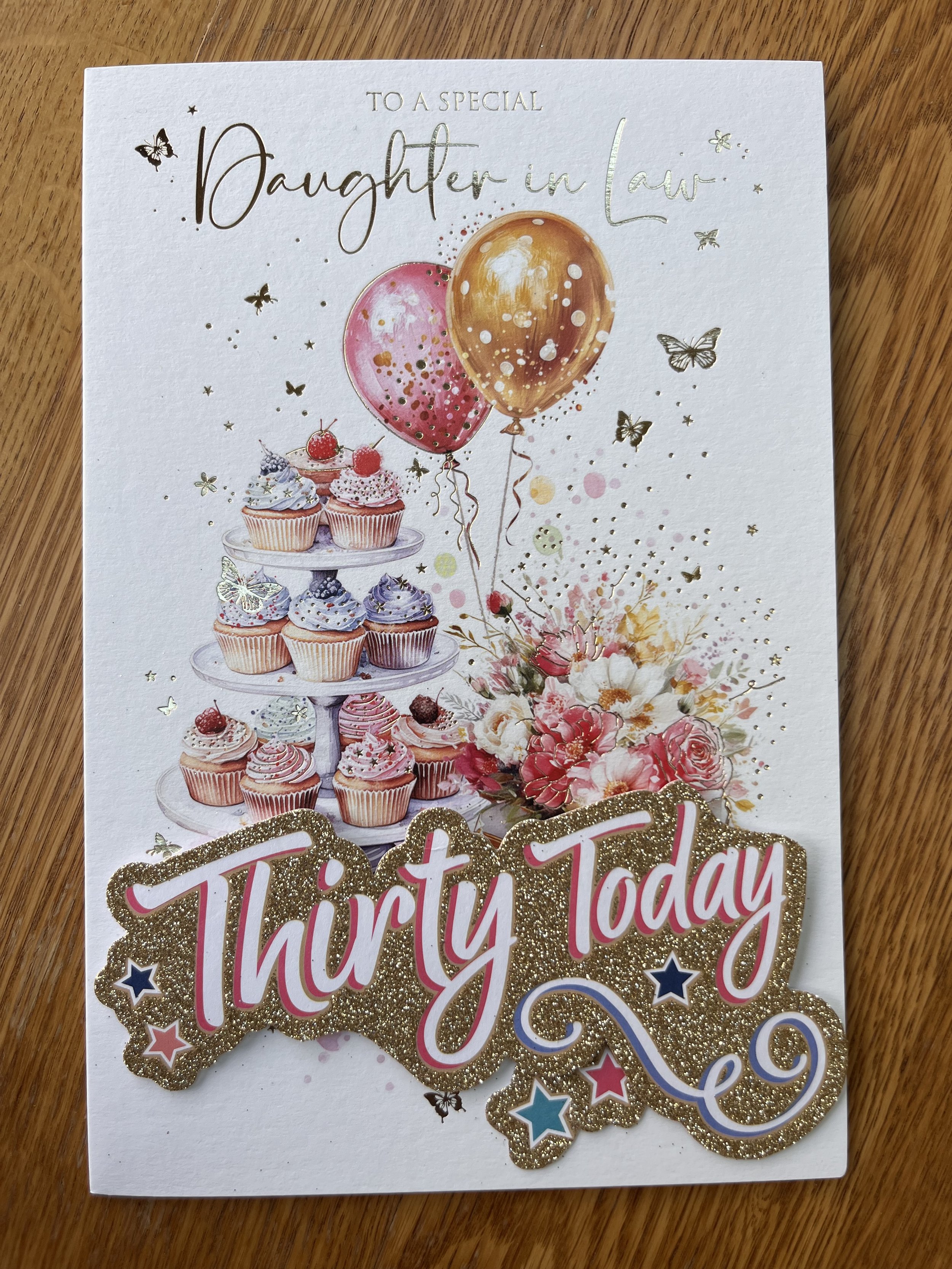 Daughter in law 30th birthday card