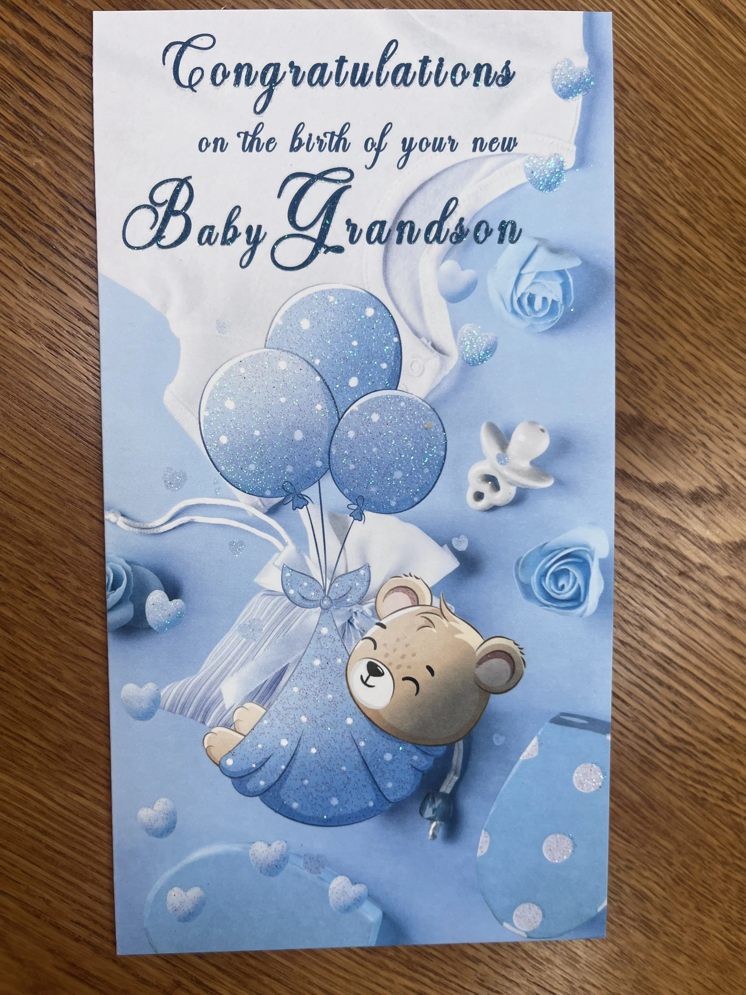 Birth of Your New Grandson card