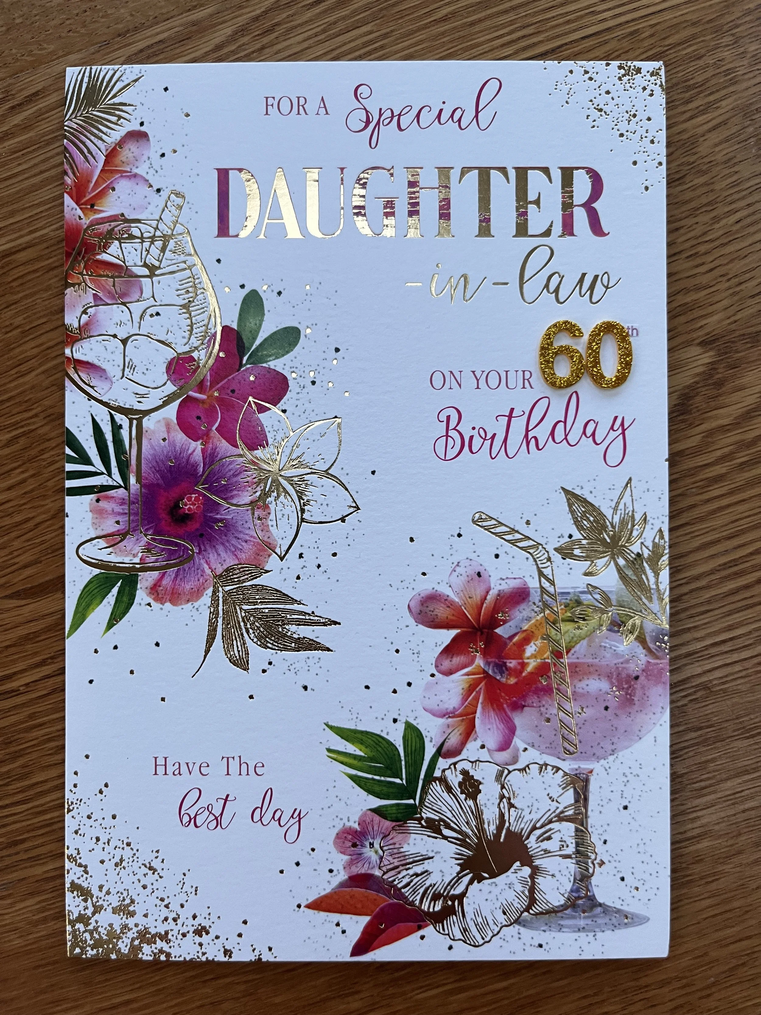 Daughter-in-law 60th birthday card