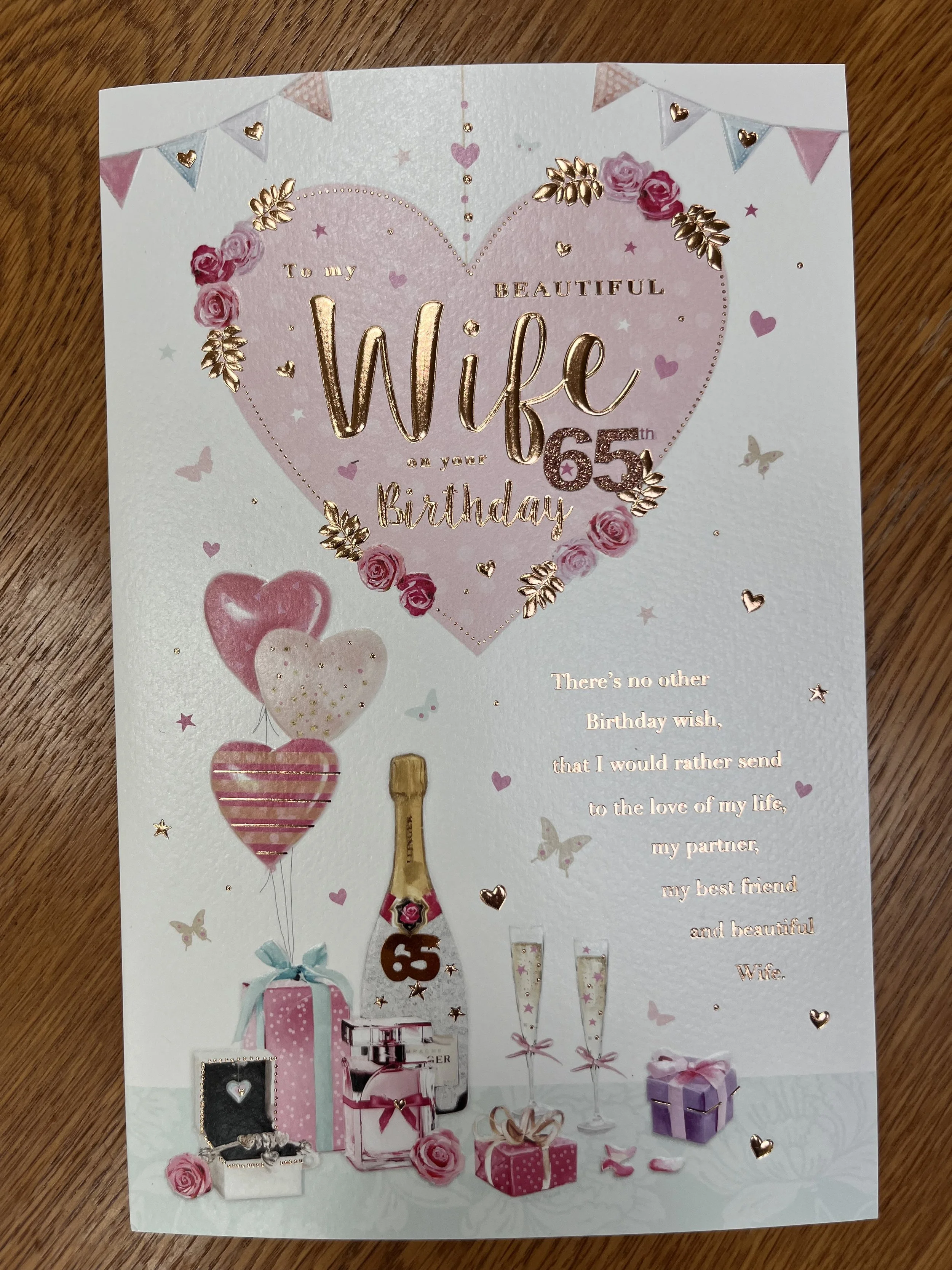 Special Wife 65th Birthday Card