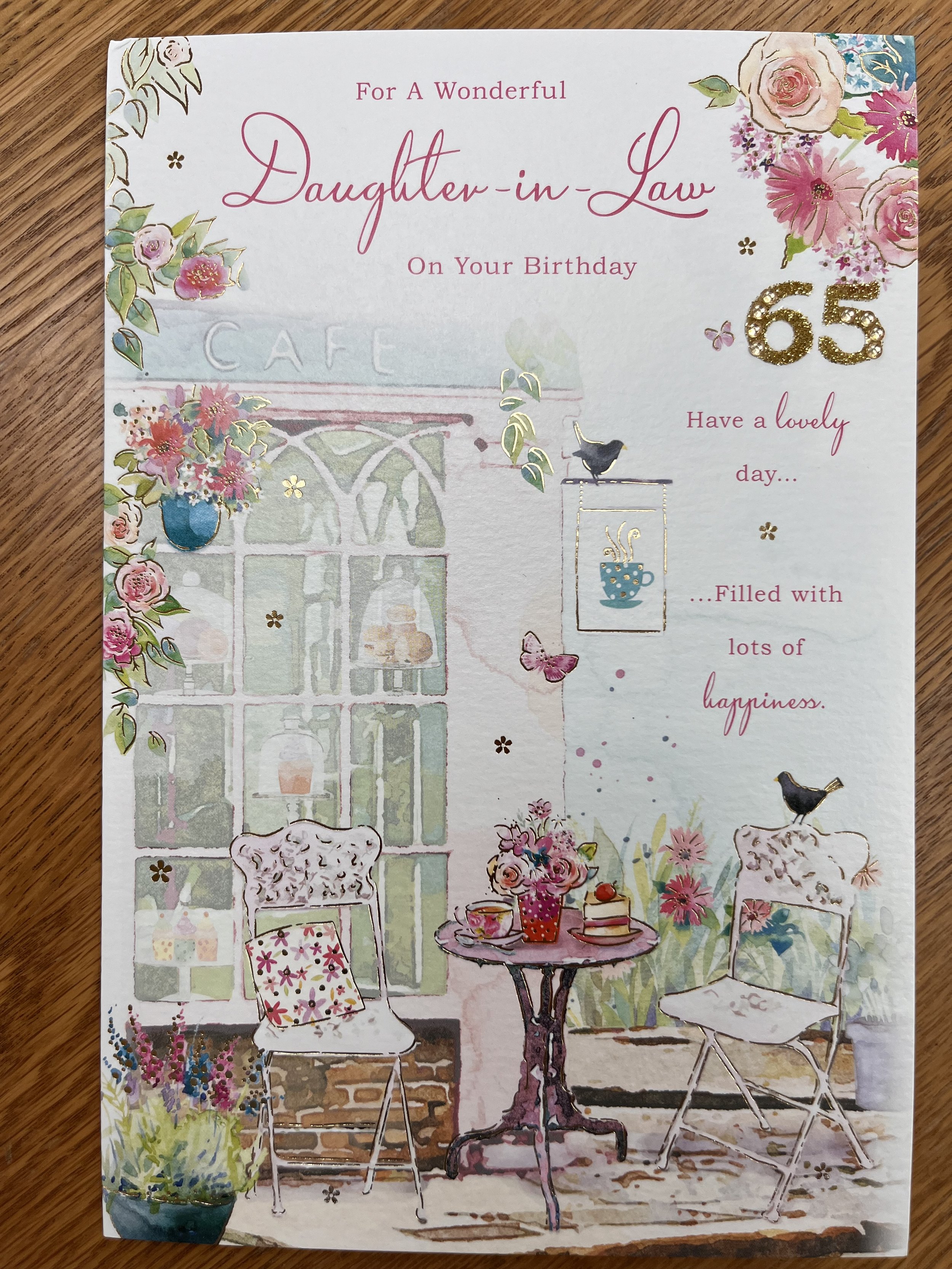 Daughter in law 65th birthday card