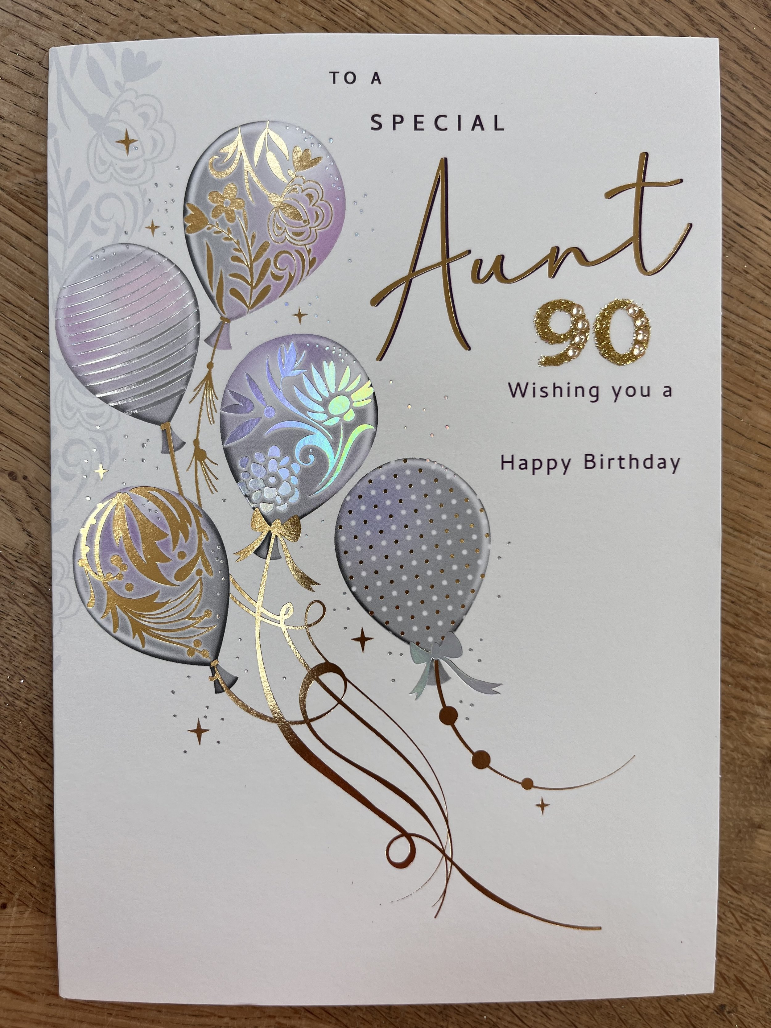 Aunt 90th birthday card