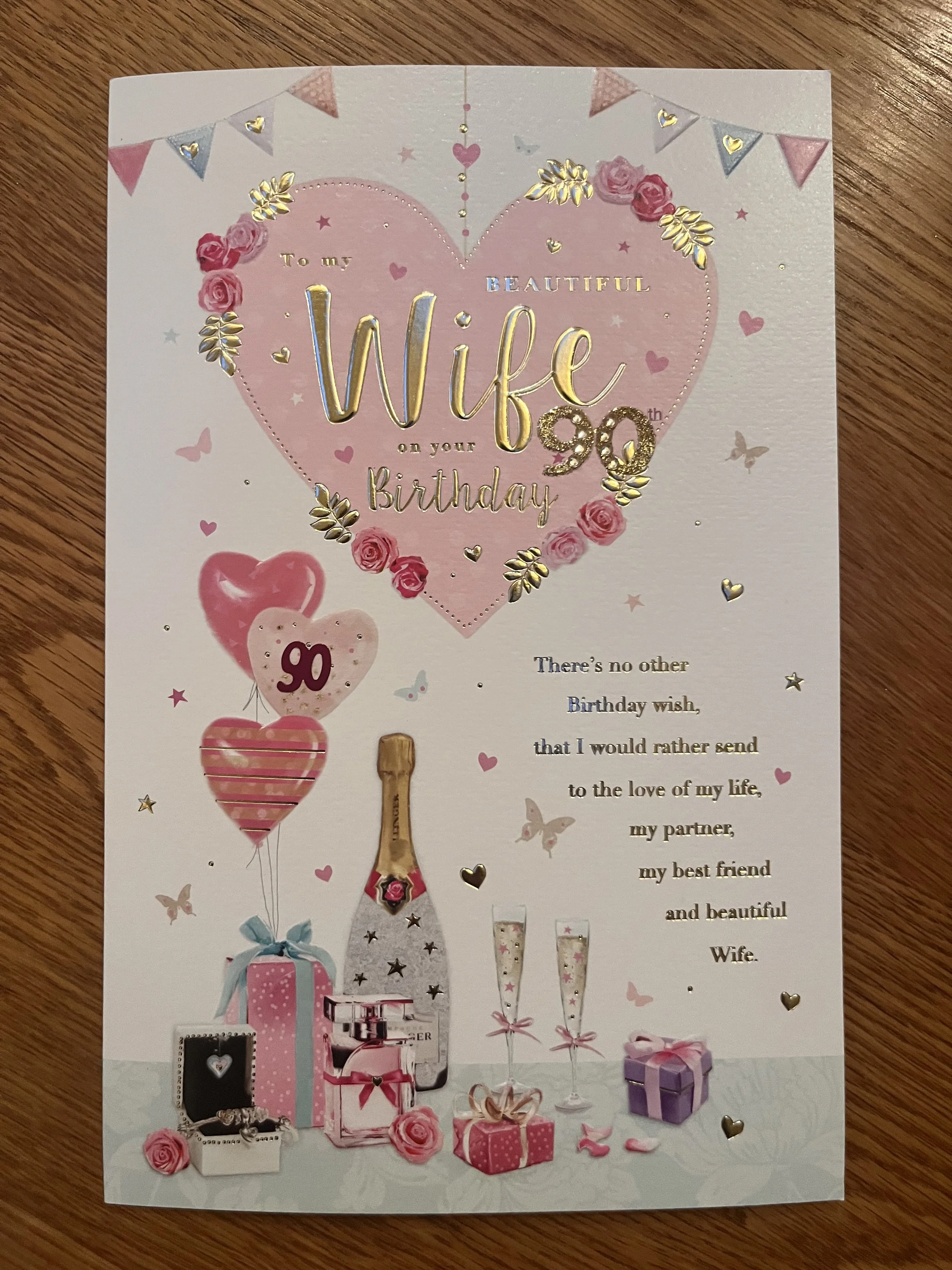 Special Wife 90th Birthday card