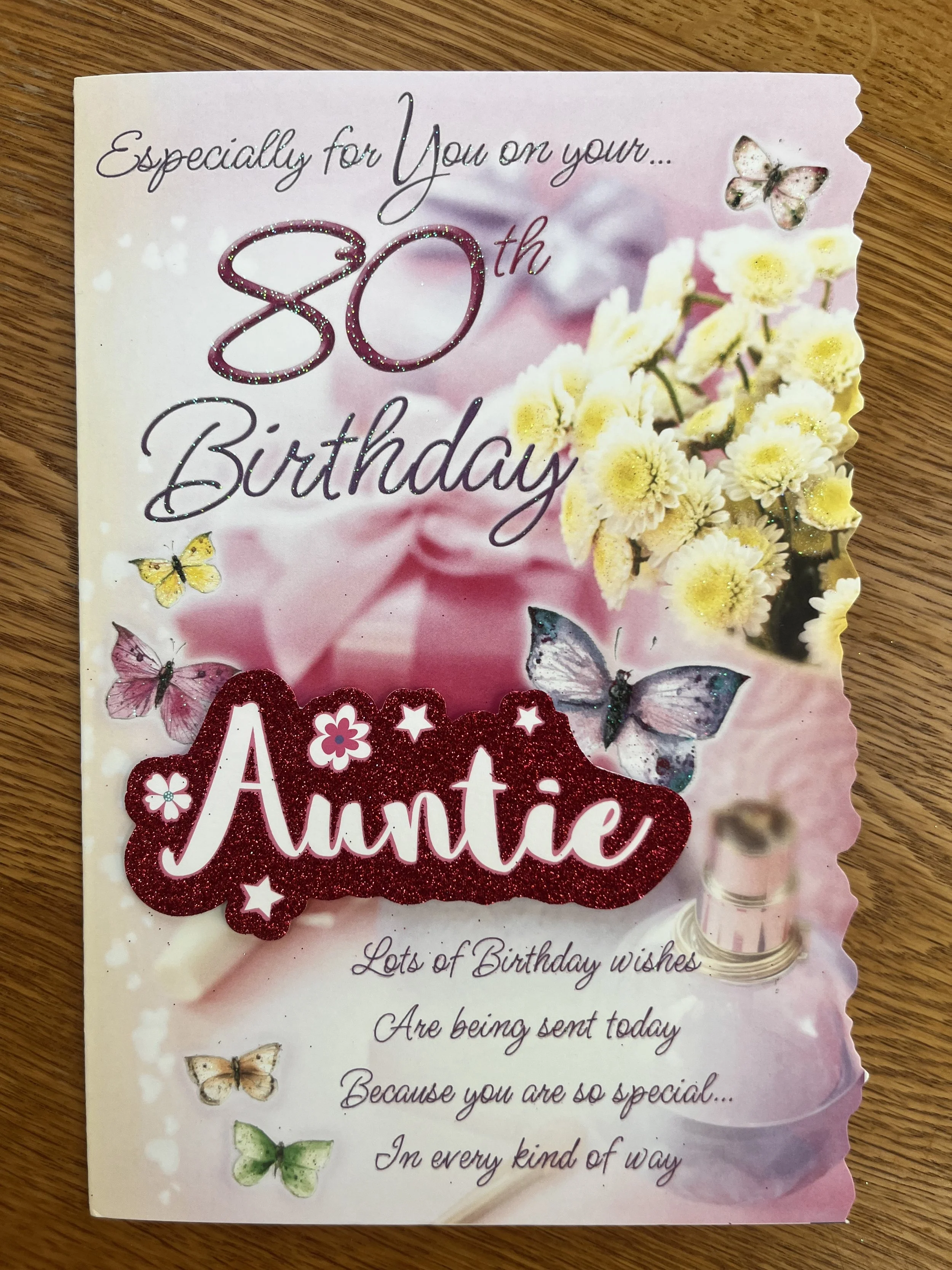 Special Auntie 80th Birthday Card