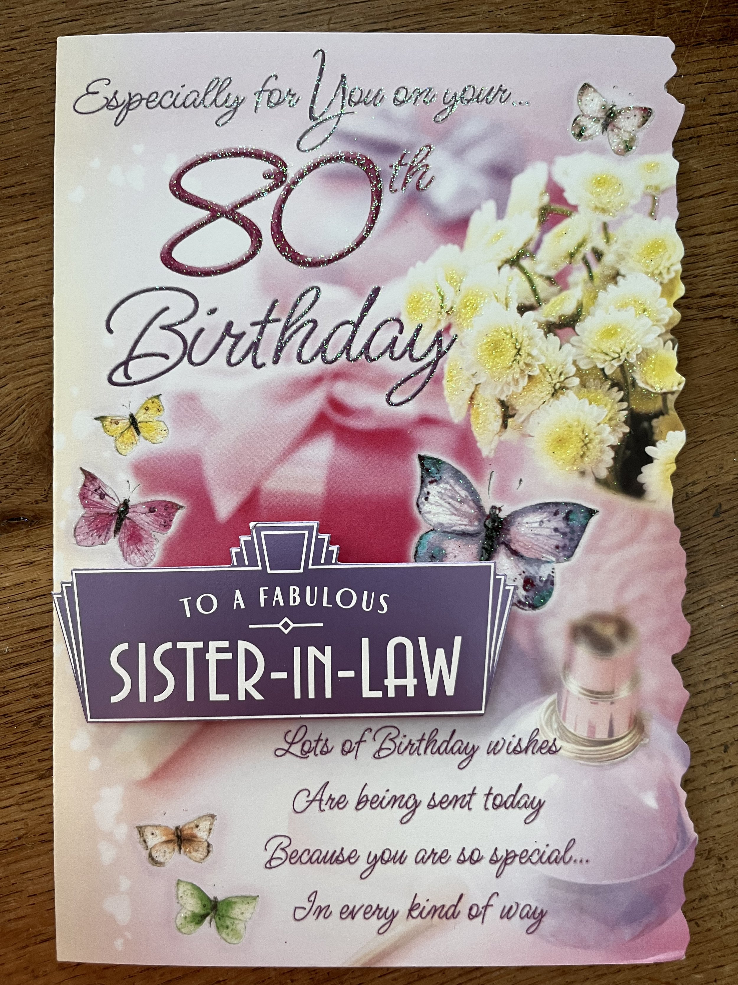 Special Ladies 80th Birthday Card