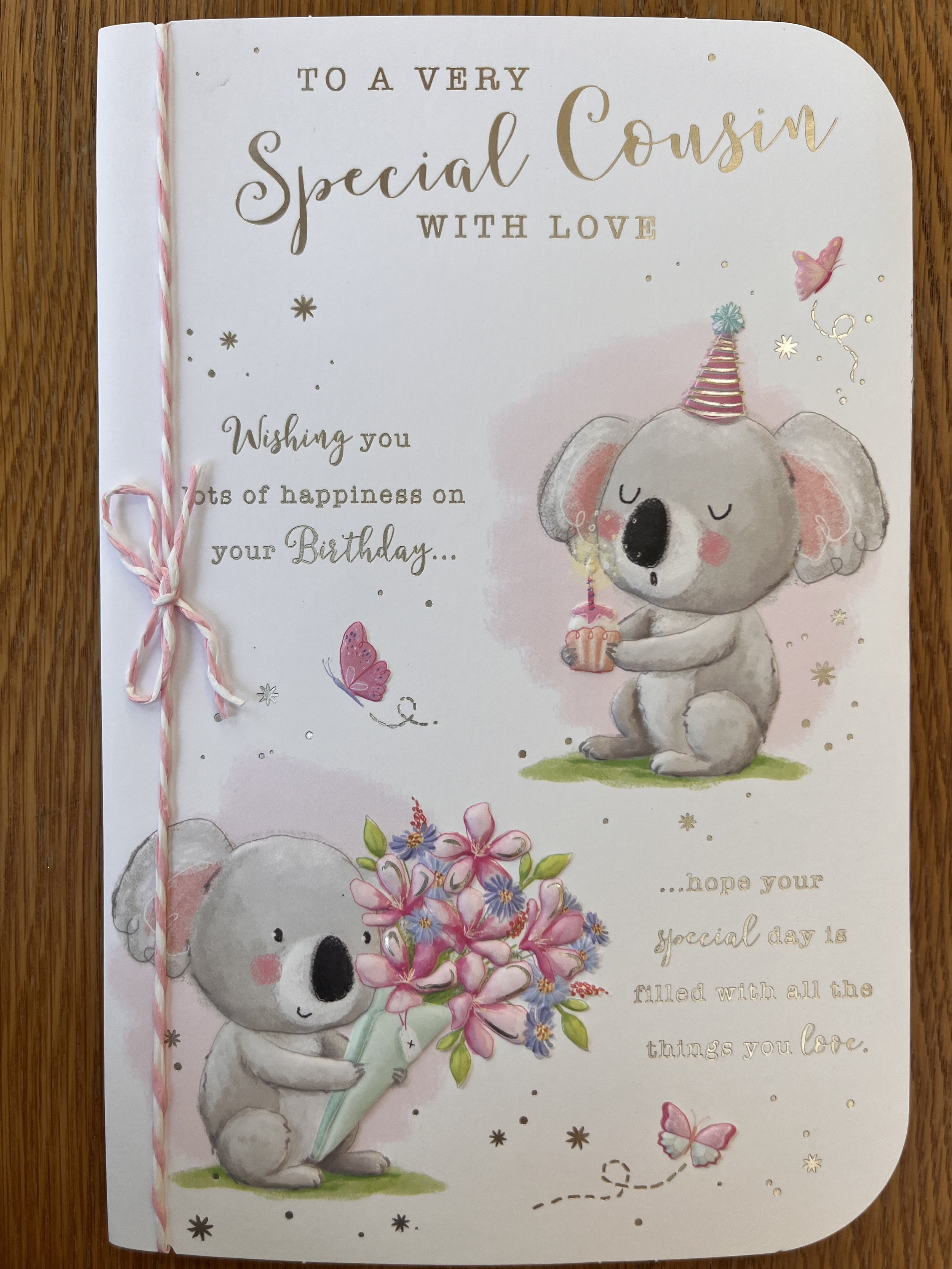 Cousin birthday card
