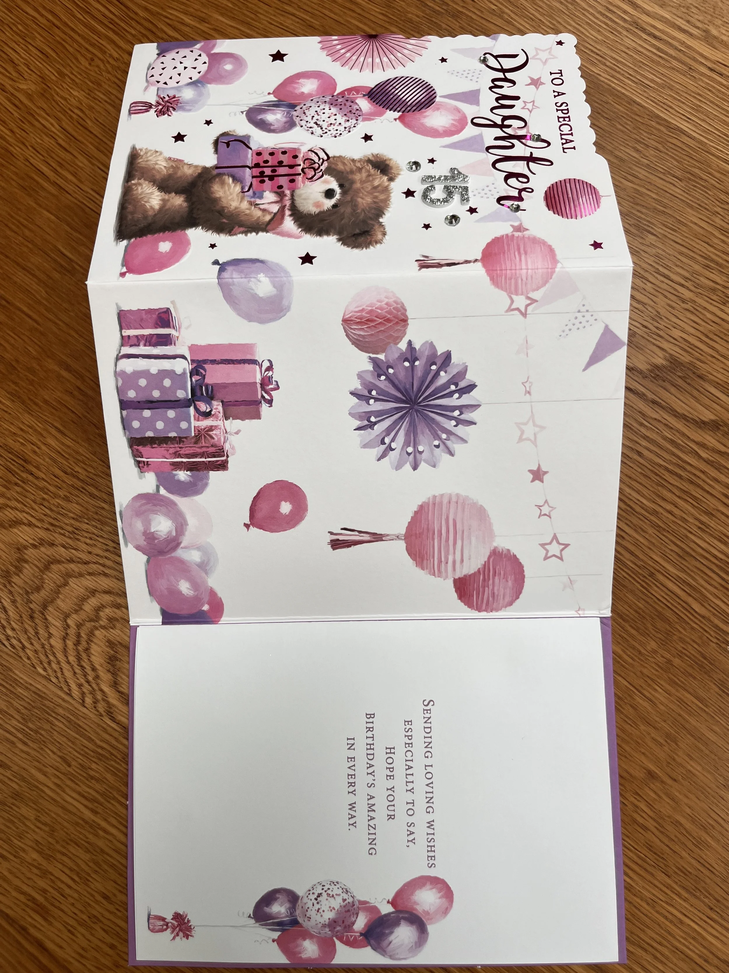 Daughter  age 15 birthday card