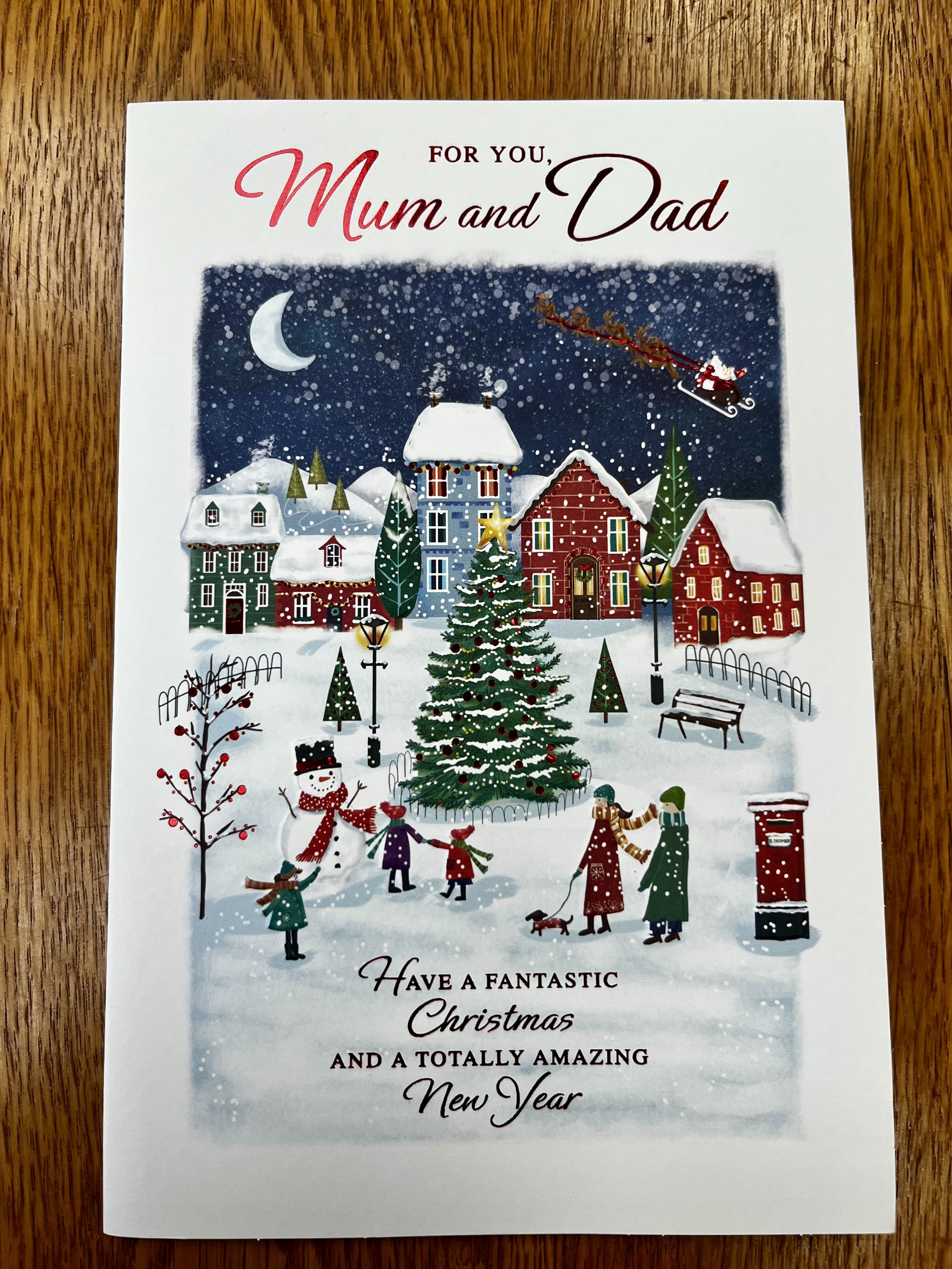Mum and Dad christmas card
