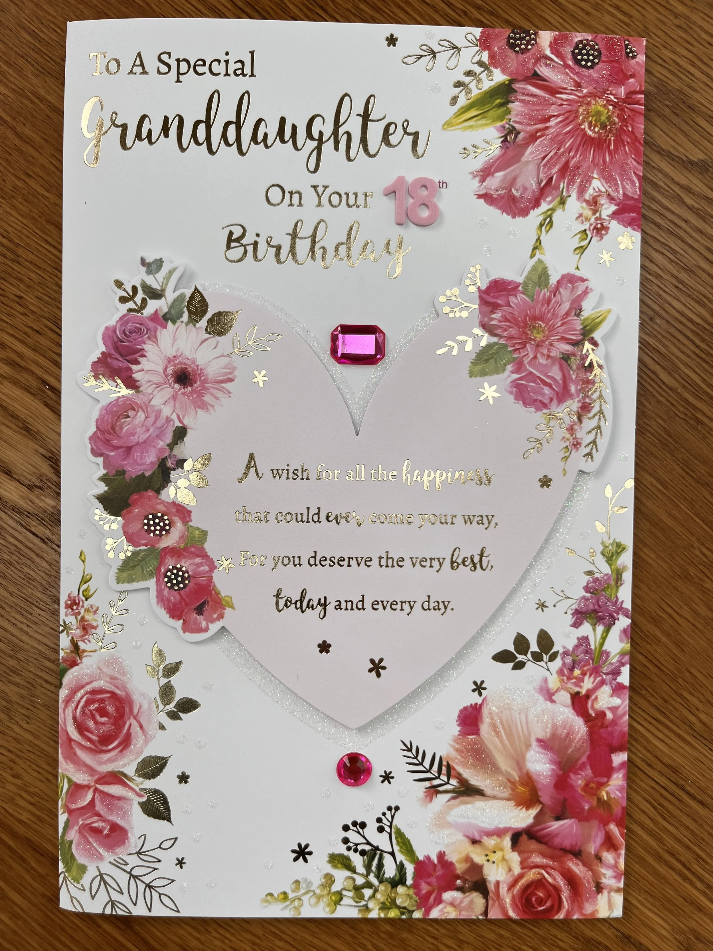 Extra Special Granddaughter 18th Birthday card