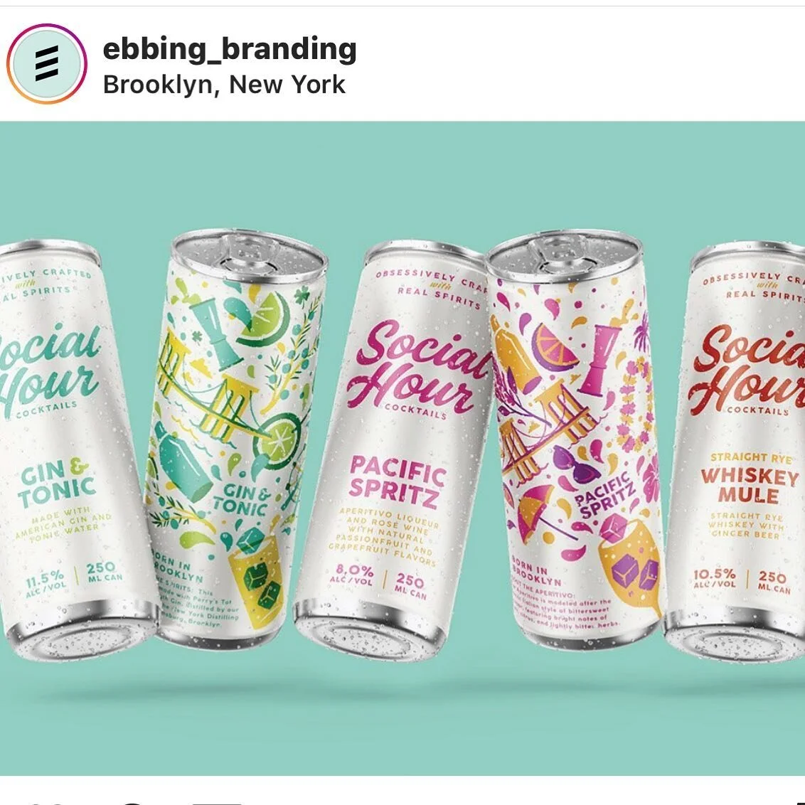 We couldn&rsquo;t be happier with the Social Hour branding we created with @ebbing_branding They captured our vision for the brand perfectly, and made the process fun.