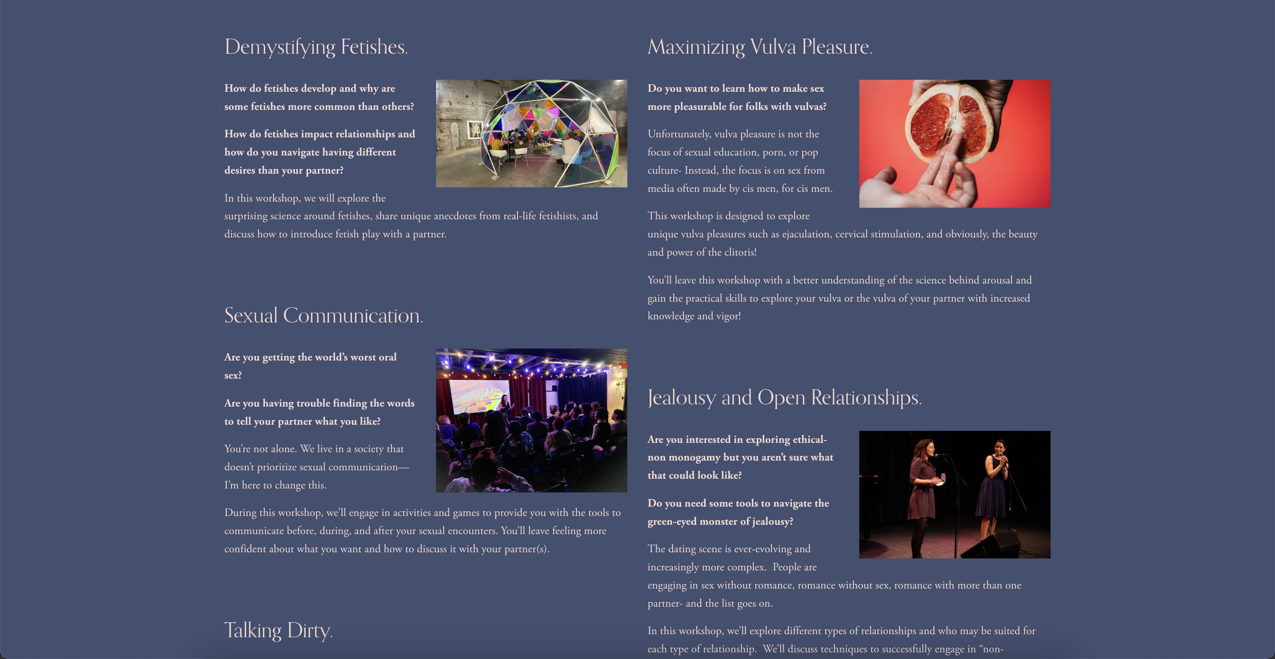 Workshops